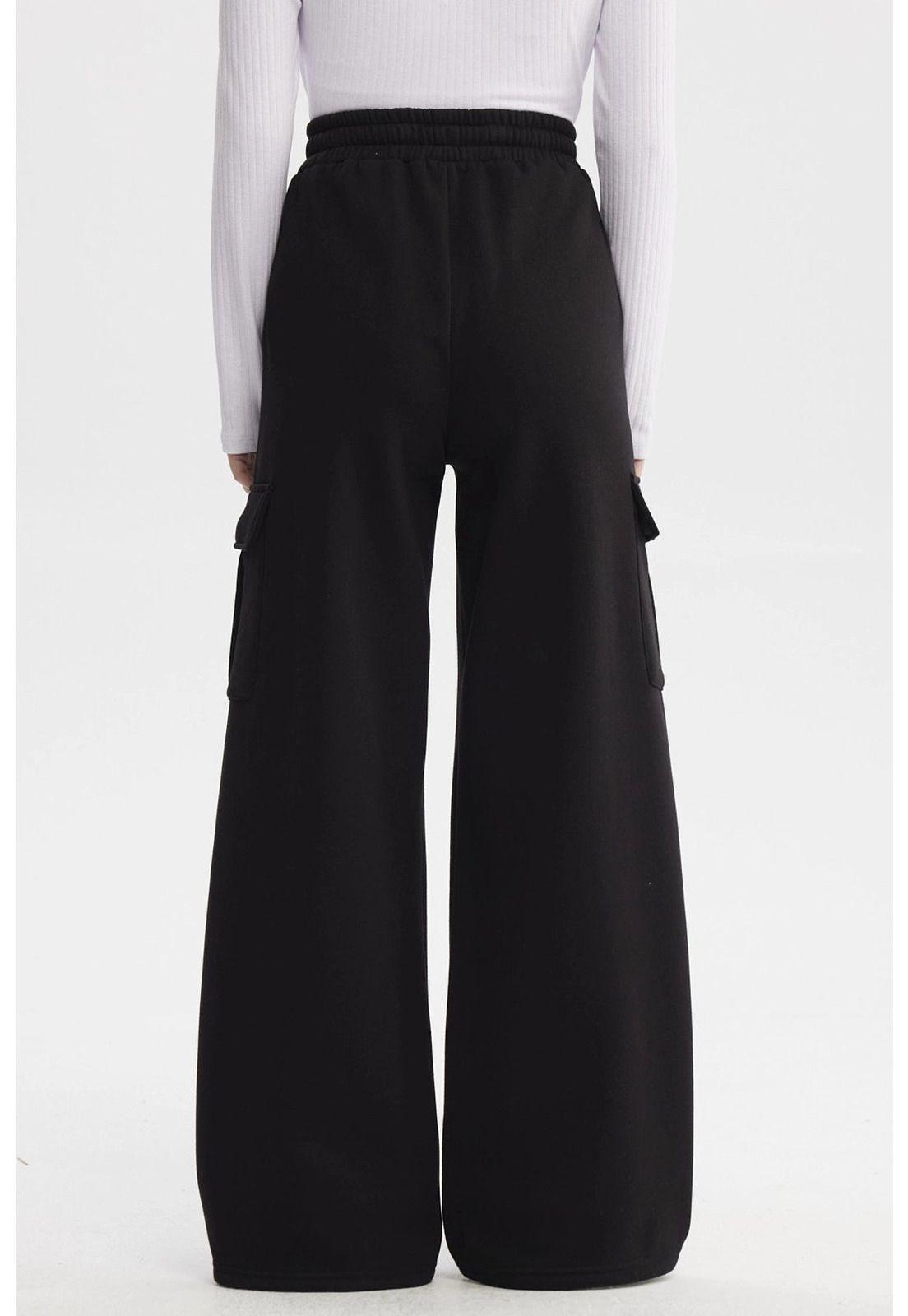 Pantalón Buzo Mujer Cargo Negro - lll-2