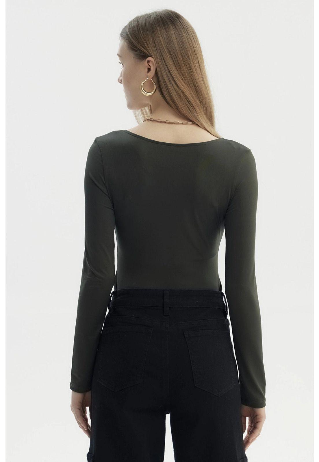 Polera Mujer Ajustado Verde - ll-2