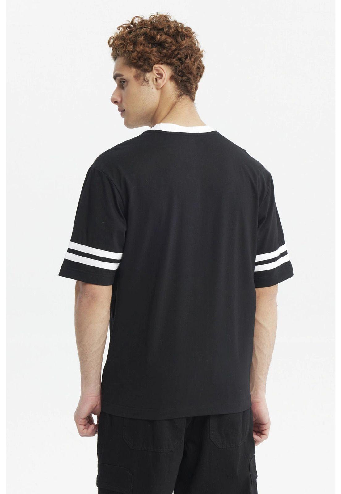 Polera Hombre Oversize Negro - V-2