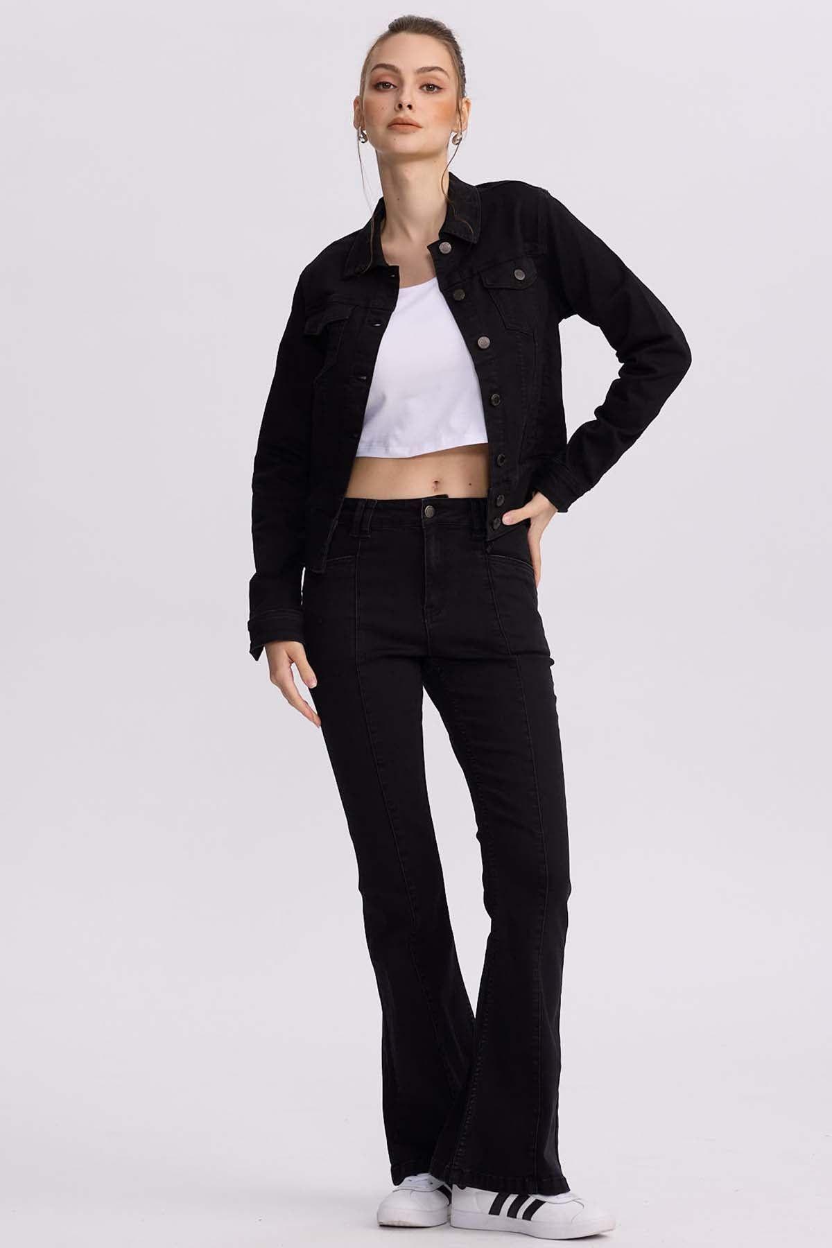 Chaqueta Mujer Clásica Negro-3