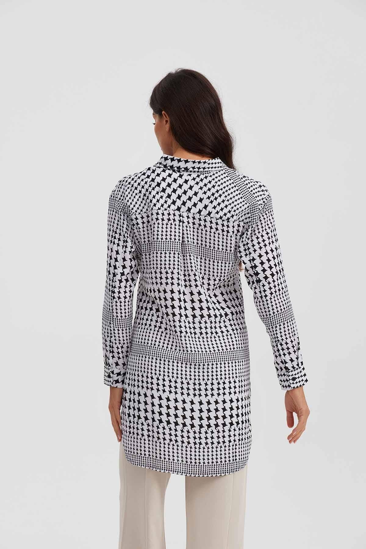 Blusa Mujer Tipo Camisa Blanco-1