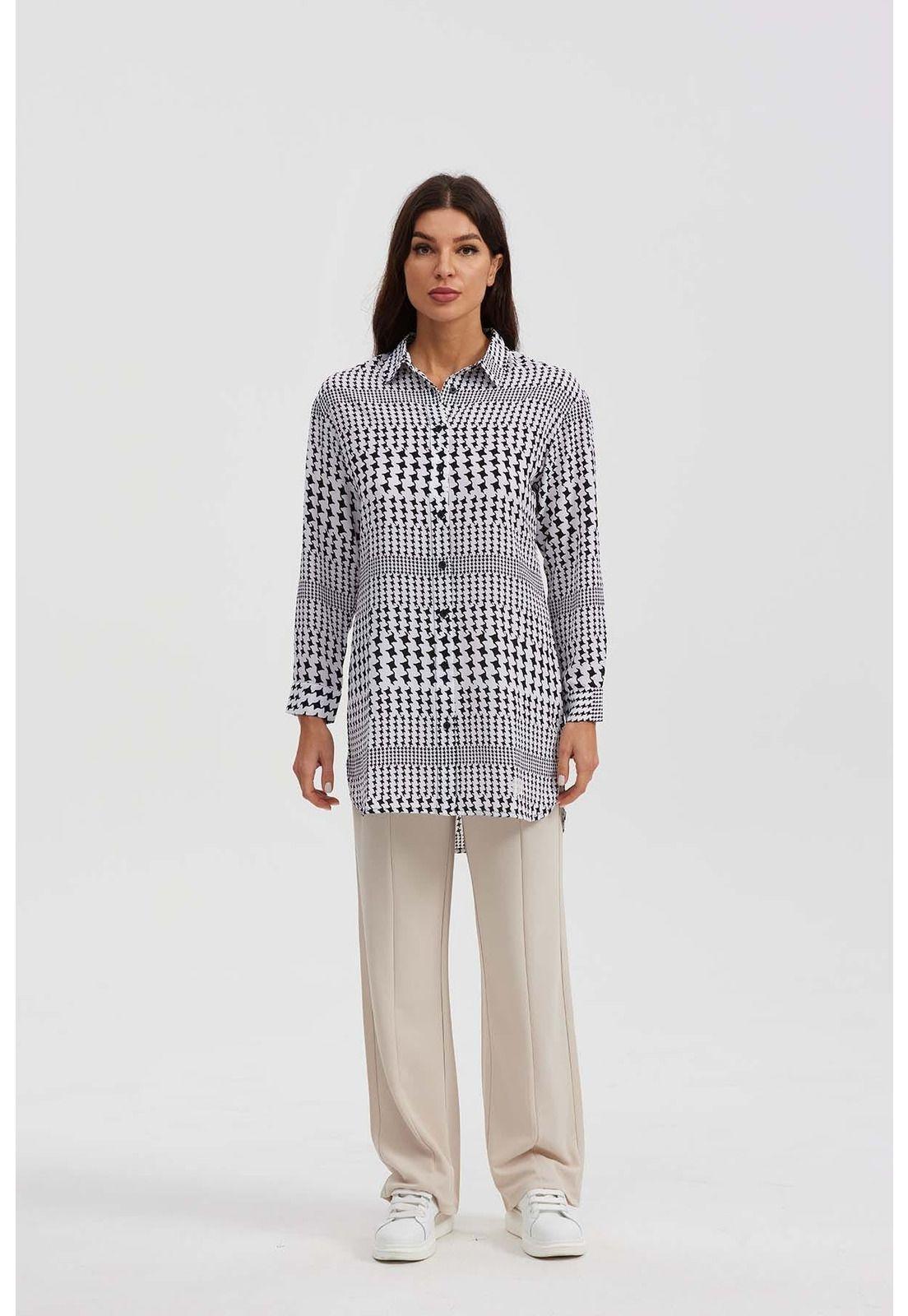 Blusa Mujer Tipo Camisa Blanco-3