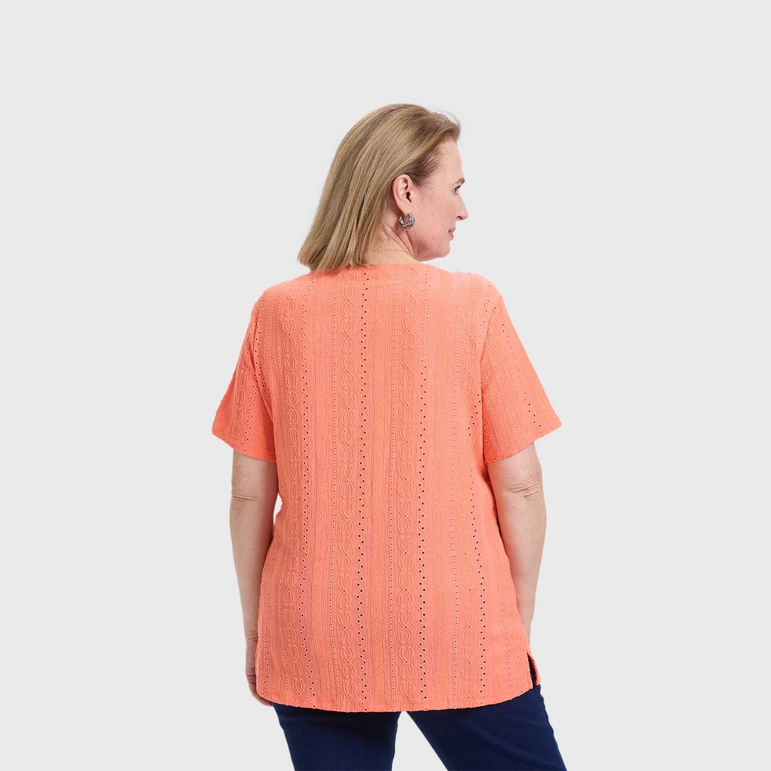 Polera Mujer Lisa Abotonada Damasco Fashion's Park-2