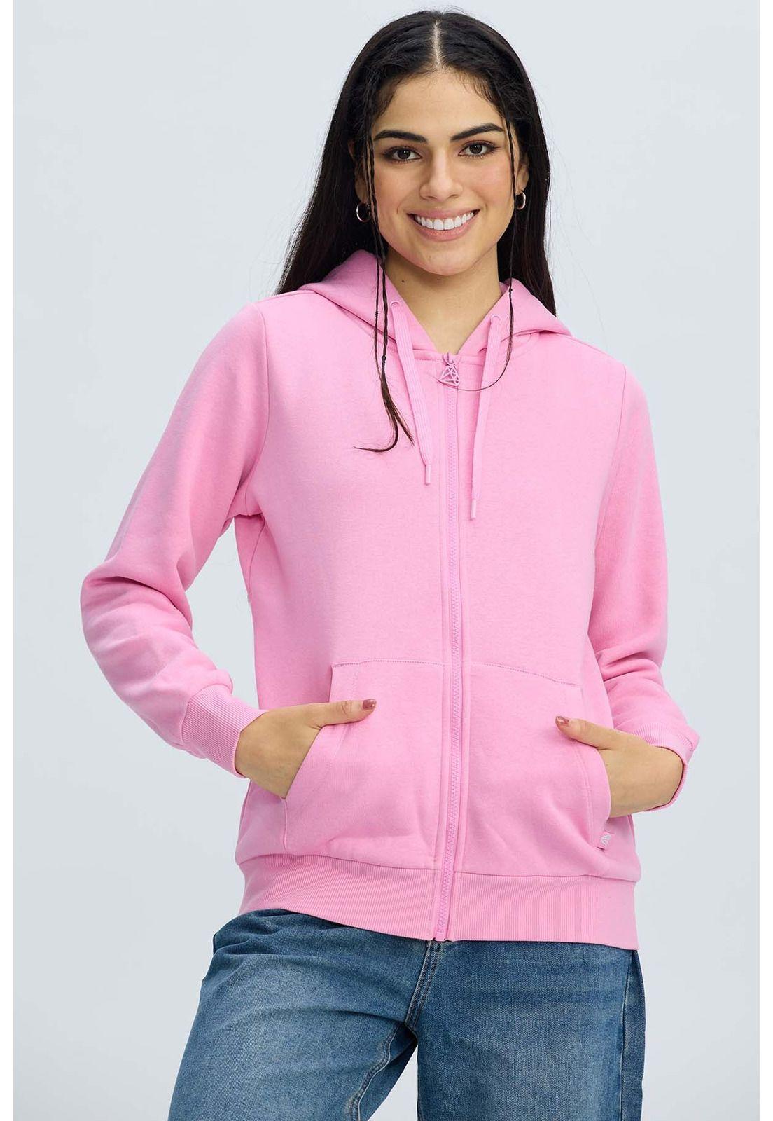 Polerón Mujer Hoodie Palo Rosa-0