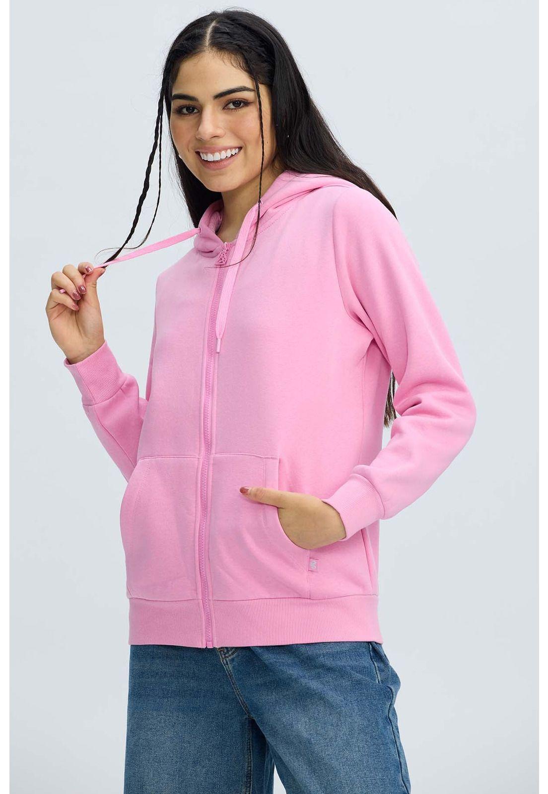 Polerón Mujer Hoodie Palo Rosa-1
