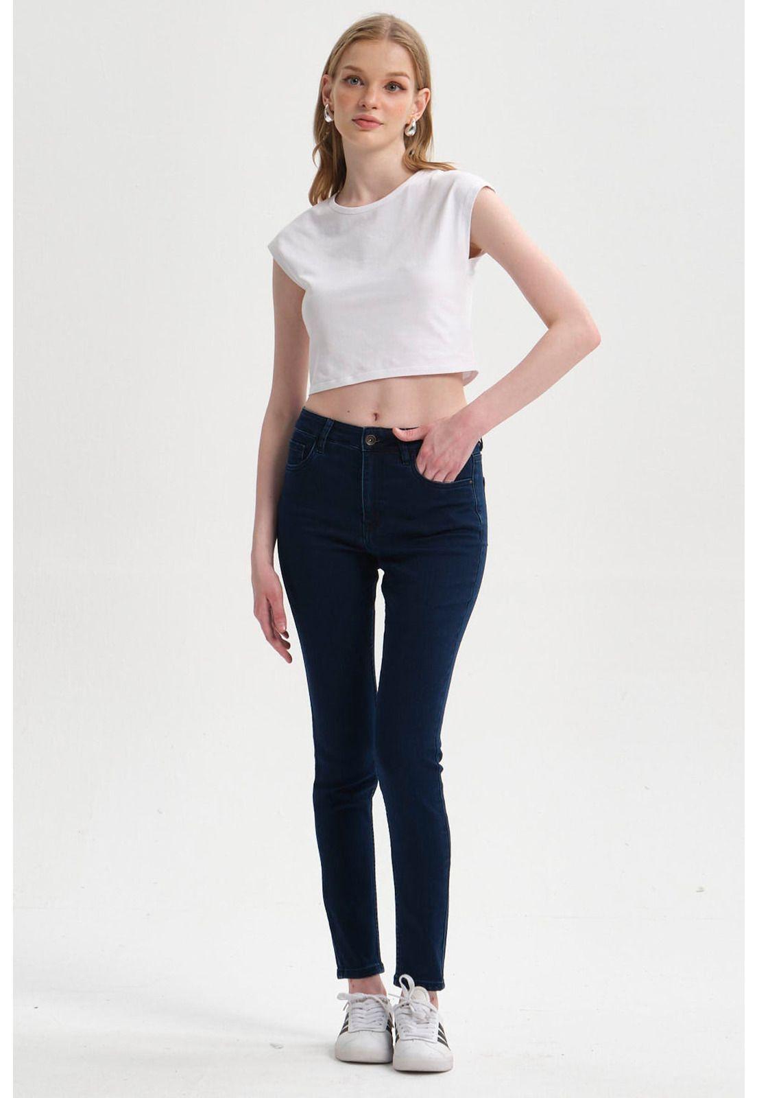 Jeans Mujer Super Skinny Emilia Azul Marino-3