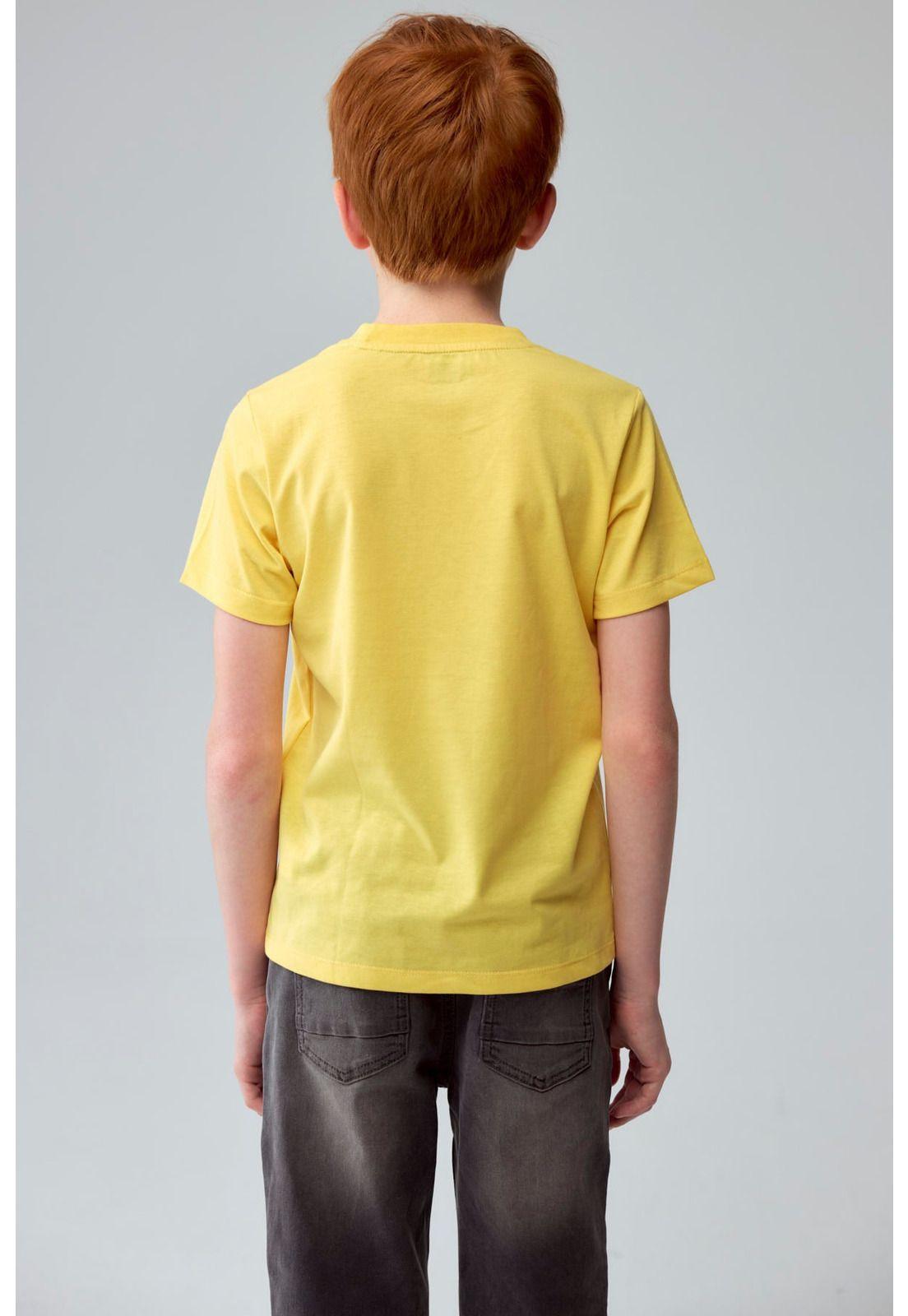 Polera Niño Básica Estampada Amarillo - lll-6