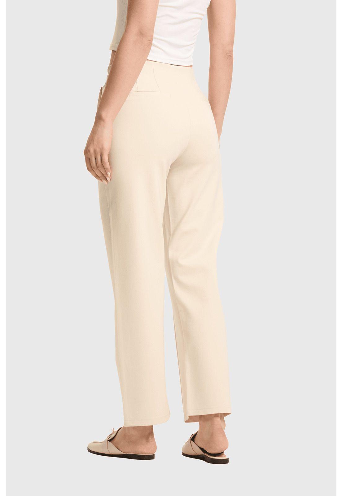 Pantalón Mujer 2 Botones Arena-2