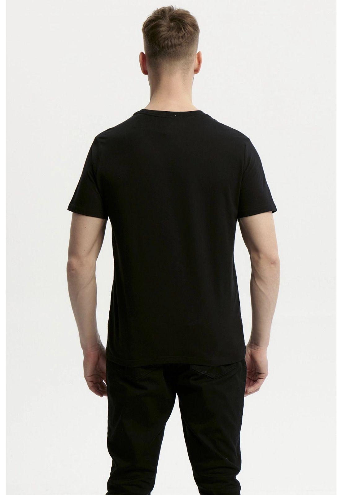 Polera Hombre Básica Con Bolsillo Negro - lV-2