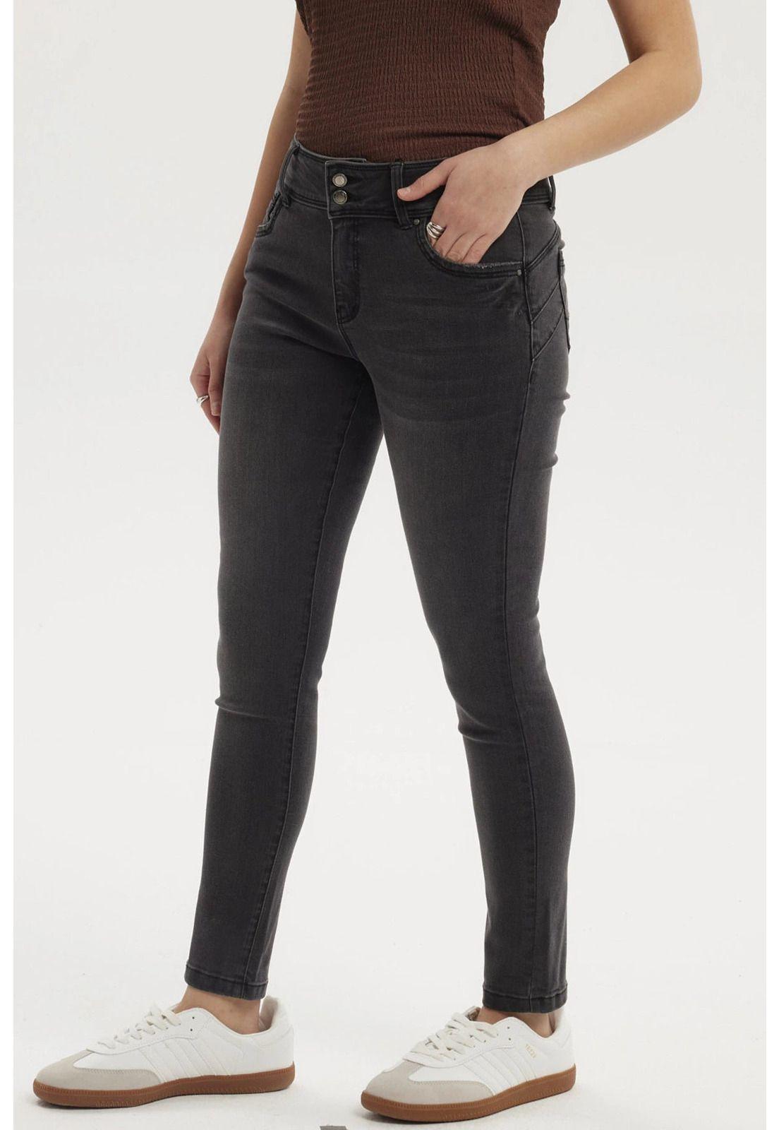 Jeans Mujer Skinny Kim Negro - ll-1