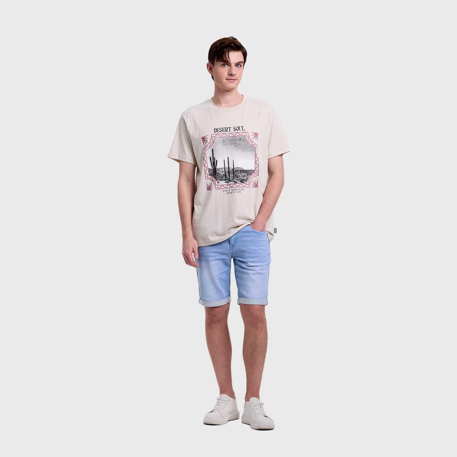 Polera Hombre Print Beige II Fashion's Park-3
