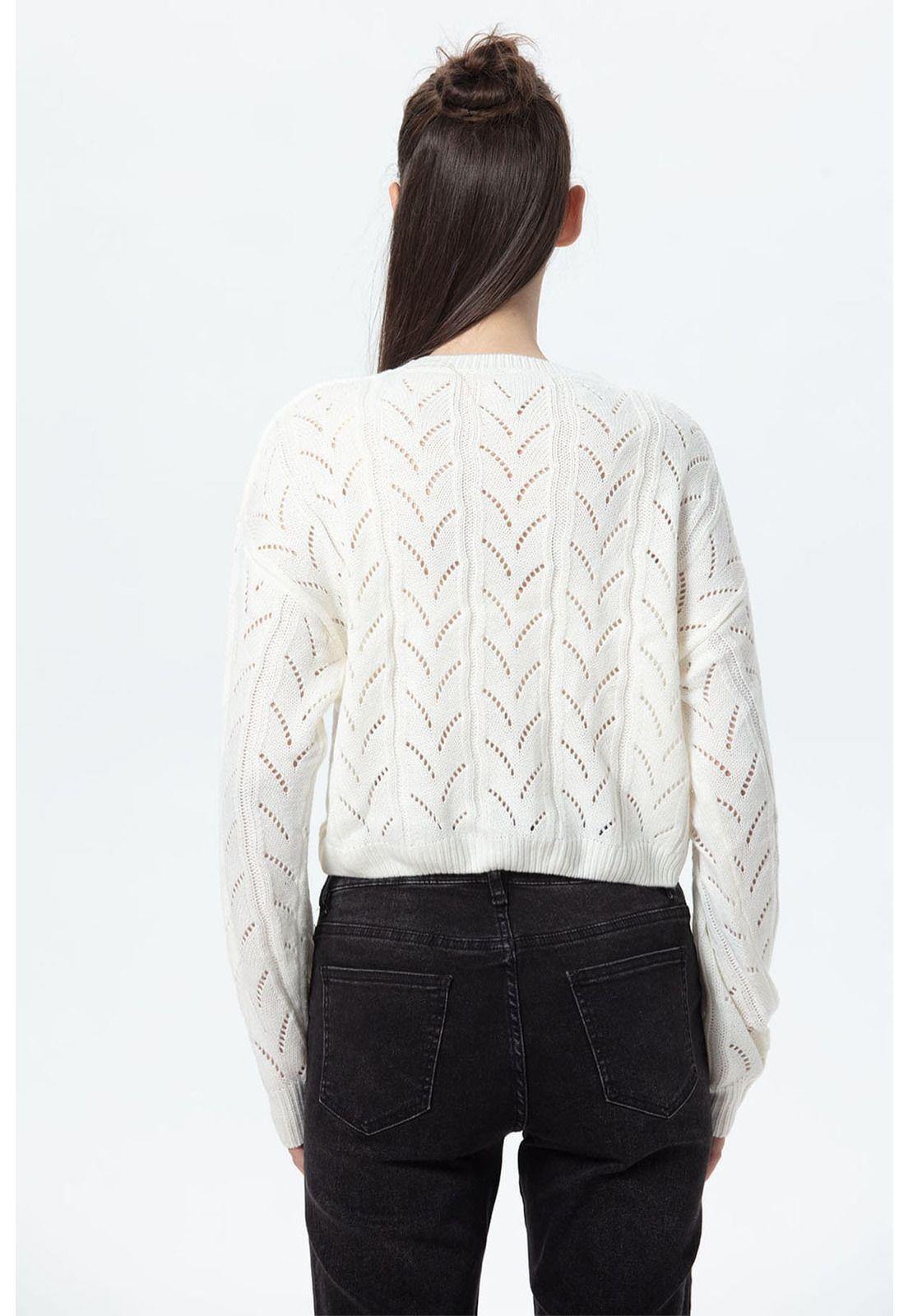 Sweater Mujer Calado Crudo - lll-2