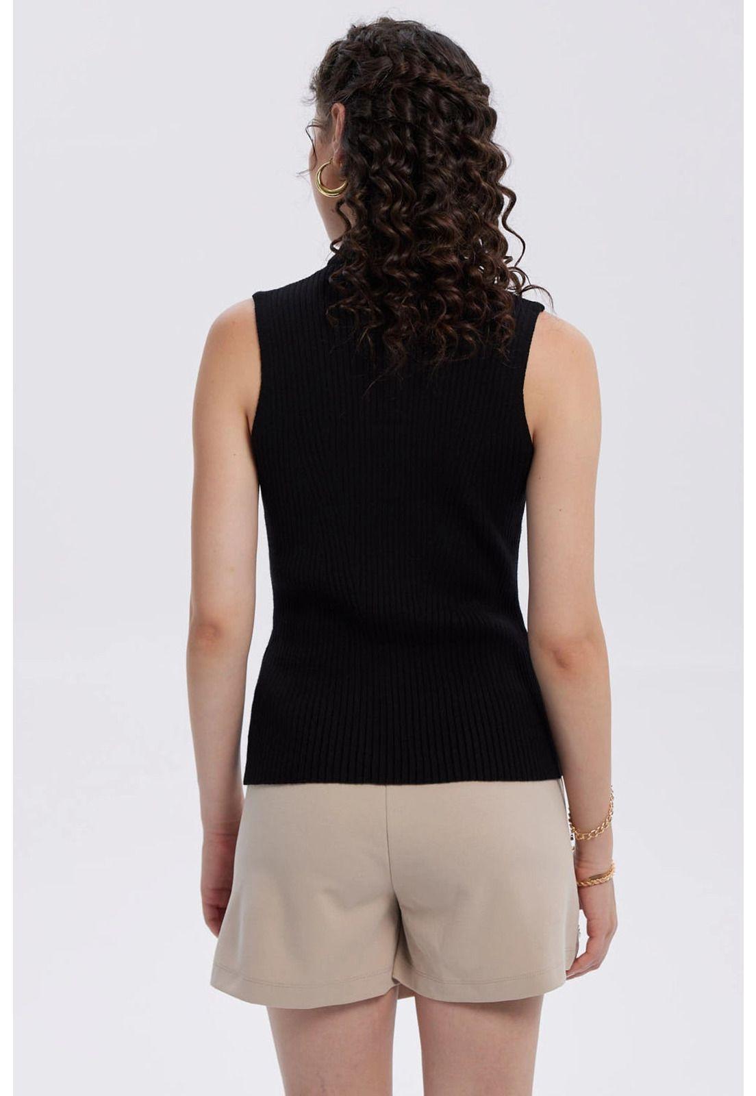 Sweater Mujer Con Textura Negro - ll-2