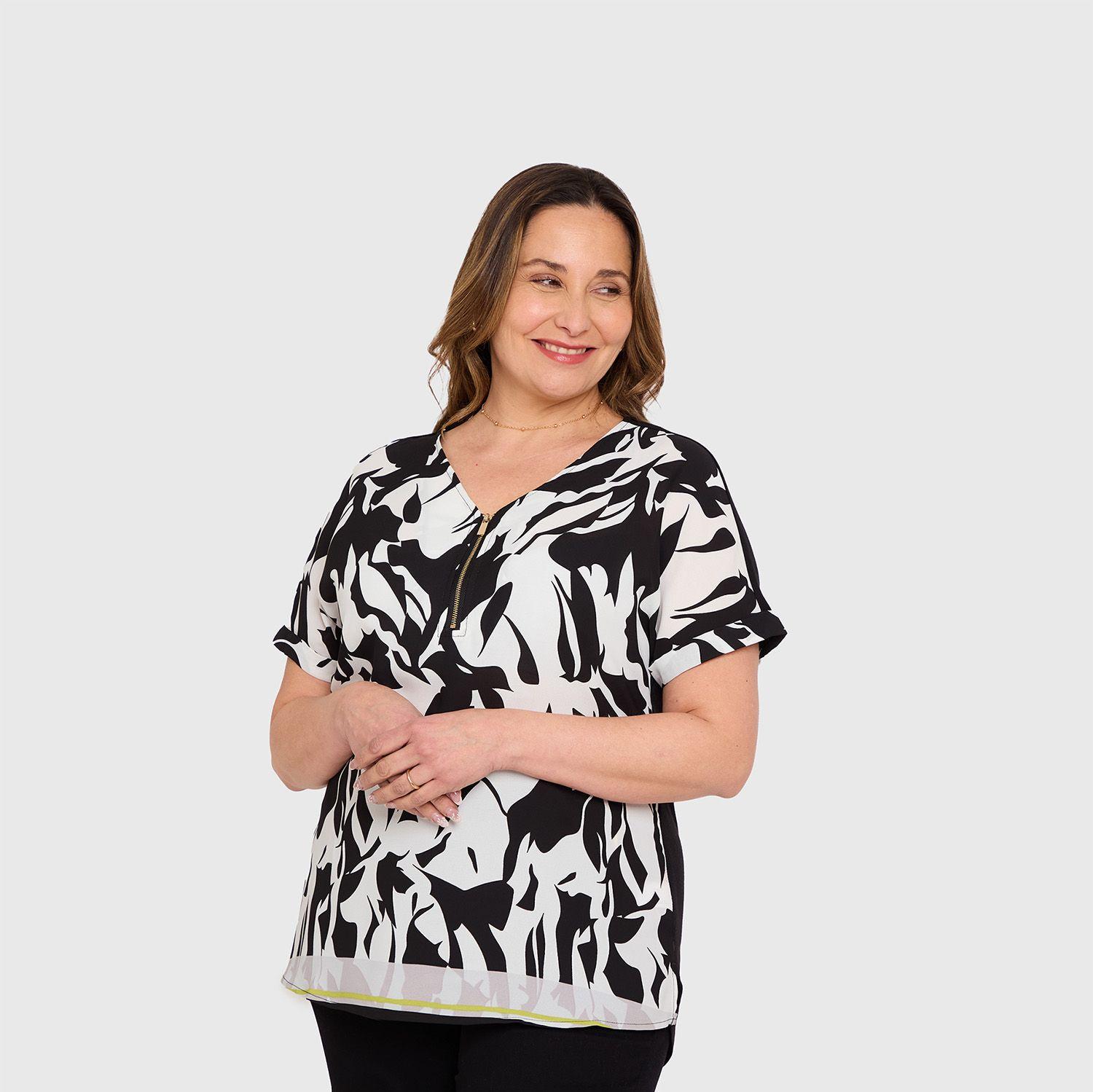 Blusa Mujer Rapport Negro Fashions Park-1