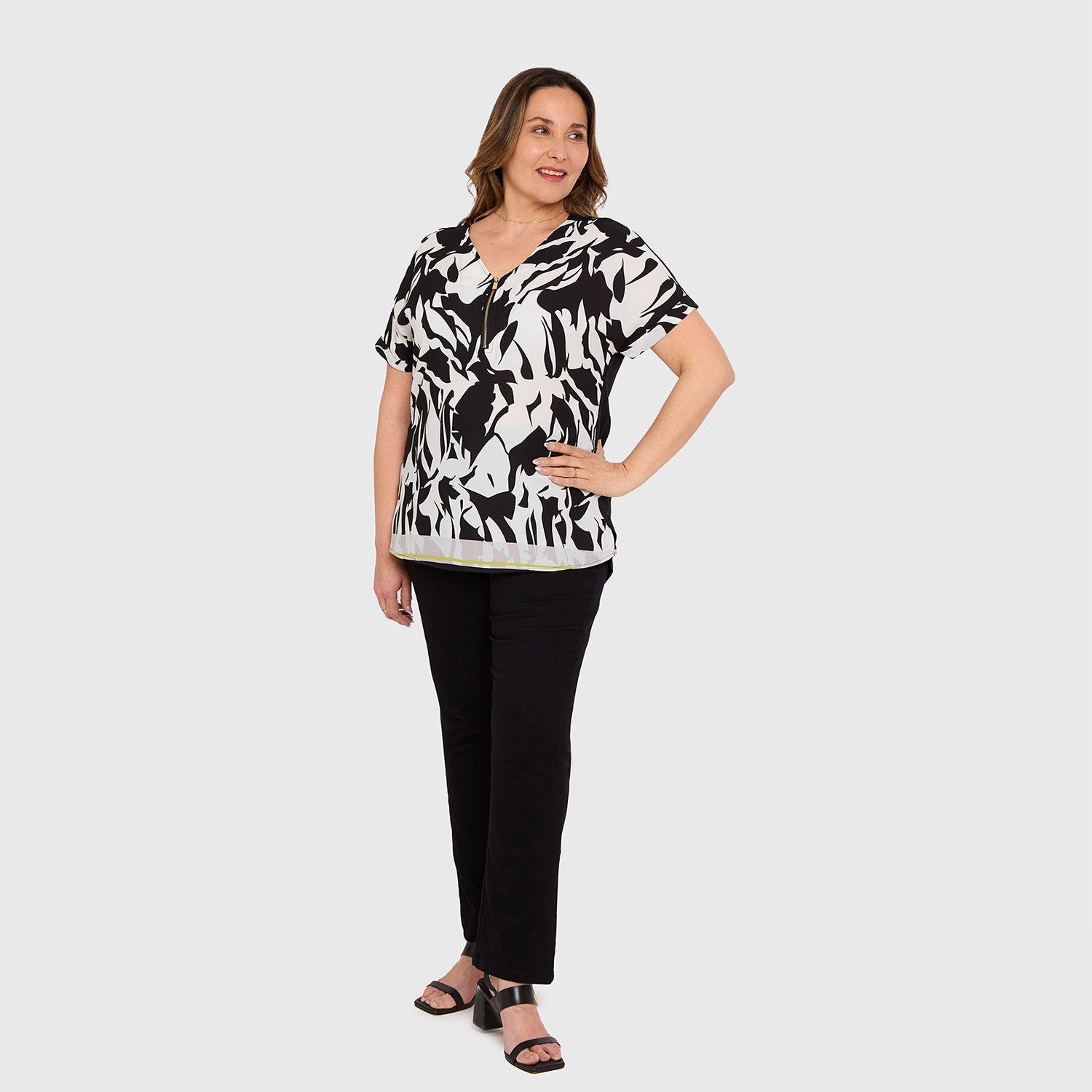 Blusa Mujer Rapport Negro Fashions Park-3