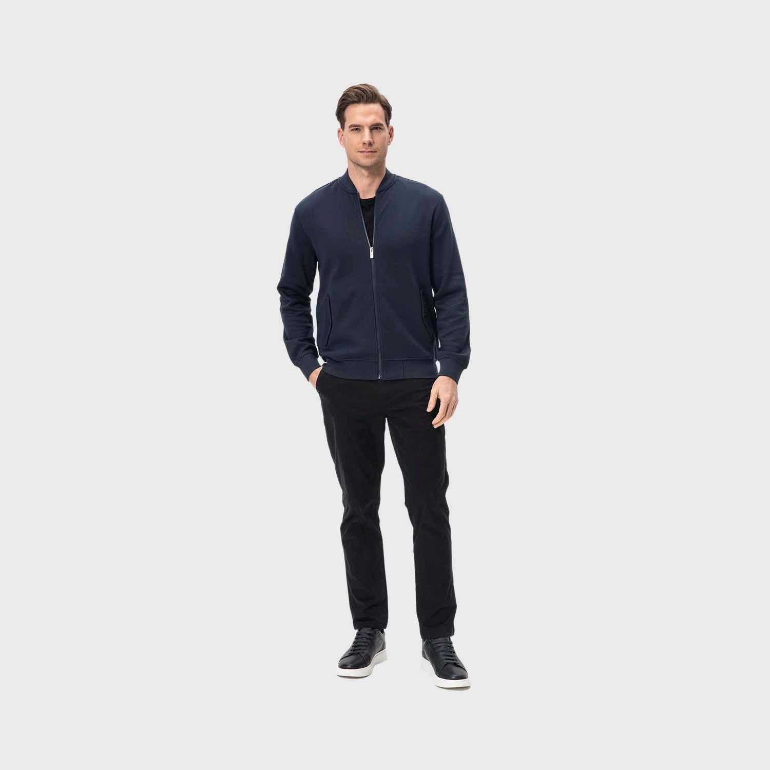 Polerón Hombre Bomber Azul Marino Fashion's Park-3