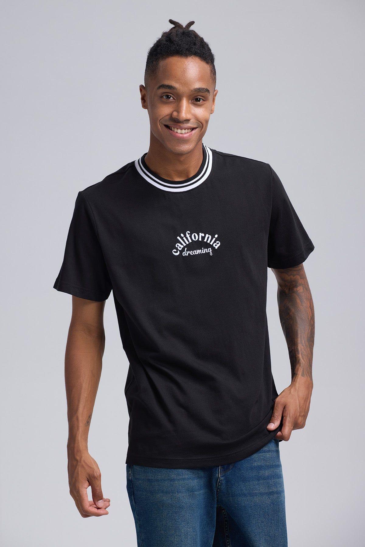 Polera Hombre Print Posicional Negro II-1