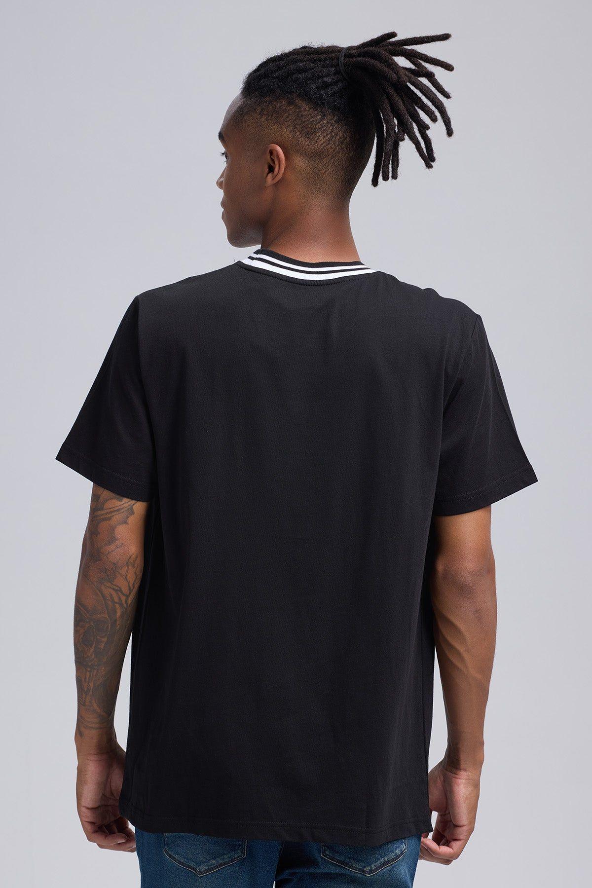 Polera Hombre Print Posicional Negro II-2