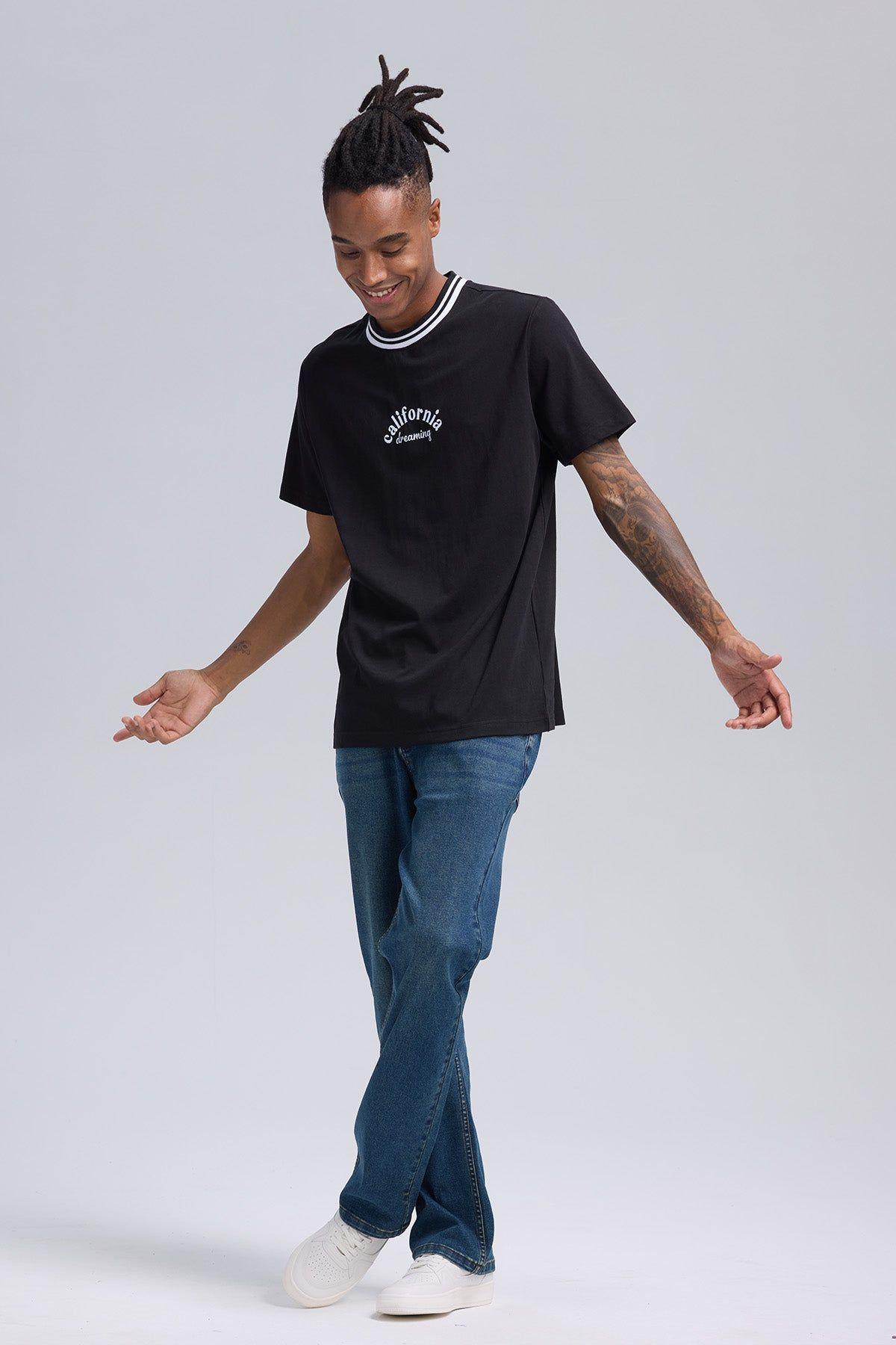 Polera Hombre Print Posicional Negro II-3