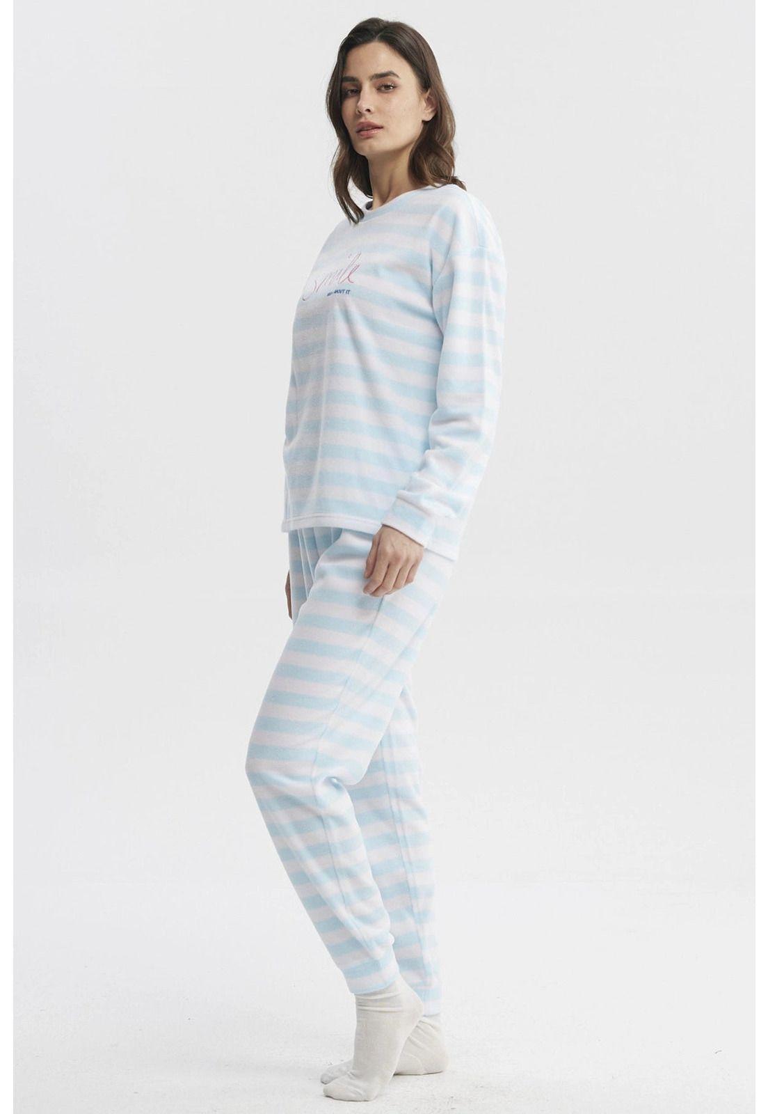 Pijama Mujer Juvenil Celeste-1