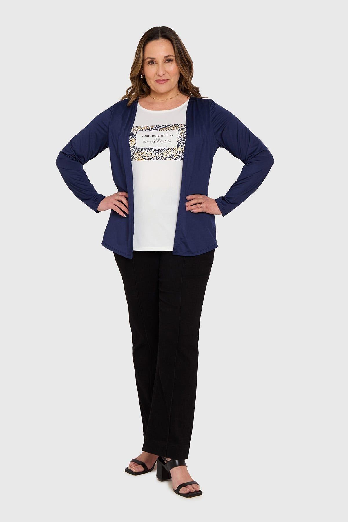 Polera Mujer Tapado Print Azul-3