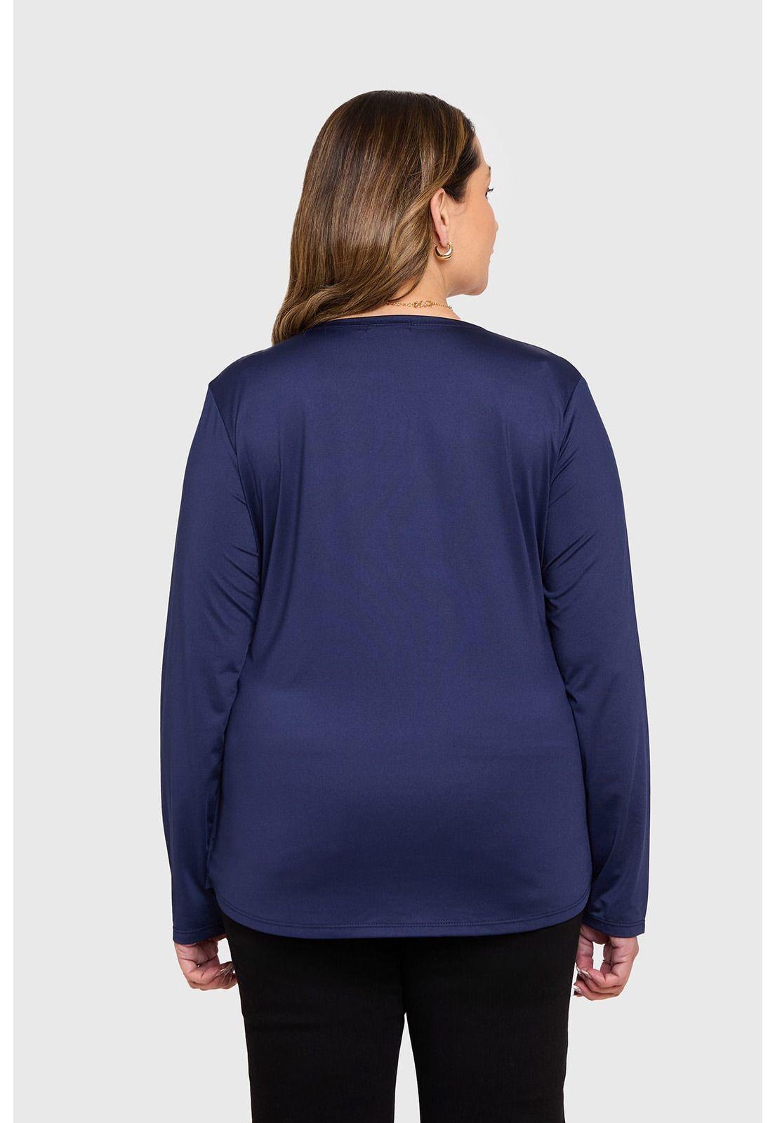 Polera Mujer Tapado Print Azul-2