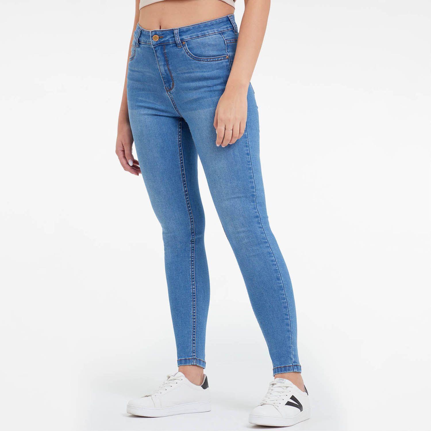 Jeans Super Skinny Estela Azul Claro Mujer-1