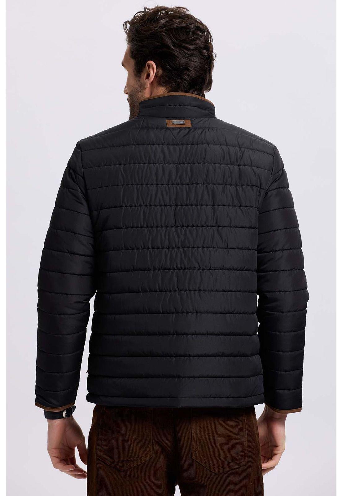 Parka Hombre Borde Antelina Negro-2