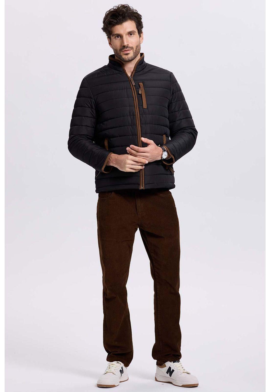 Parka Hombre Borde Antelina Negro-3