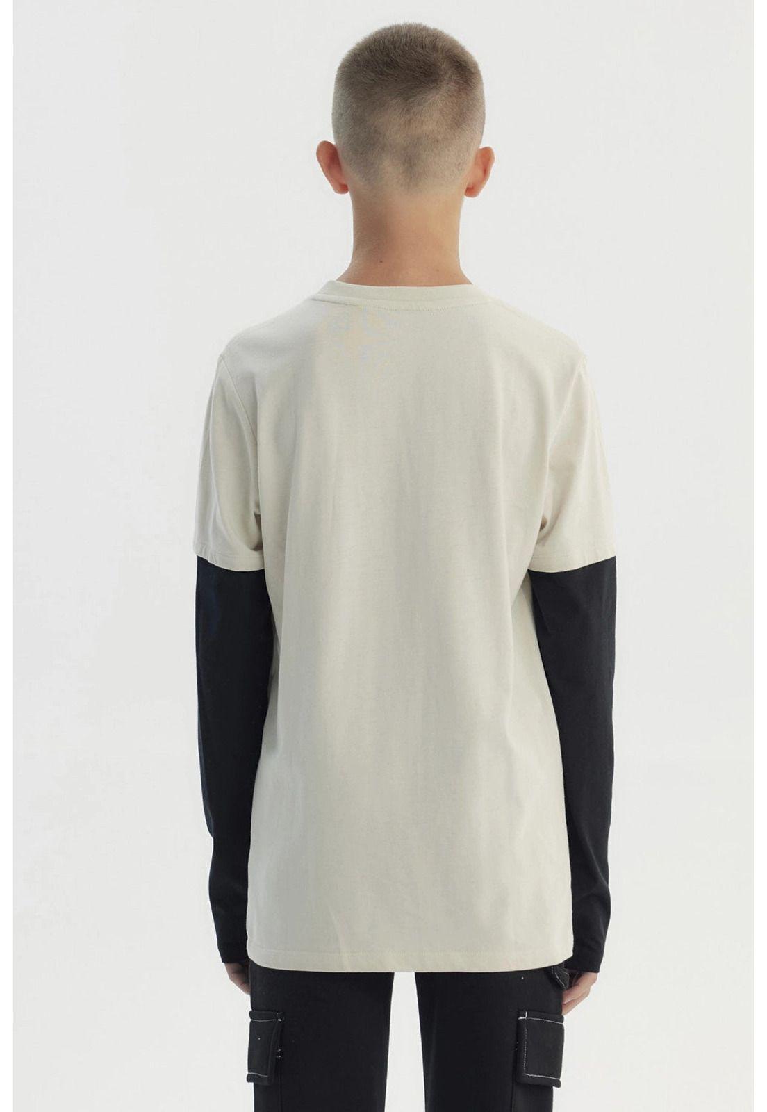 Polera Niño Básica Print Crudo-2