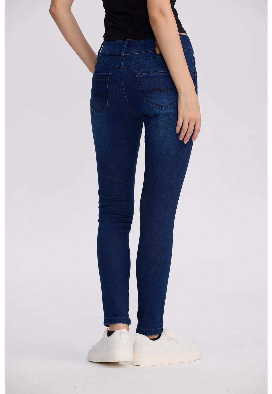 Jeans Mujer Skinny Kim Azul Oscuro-2