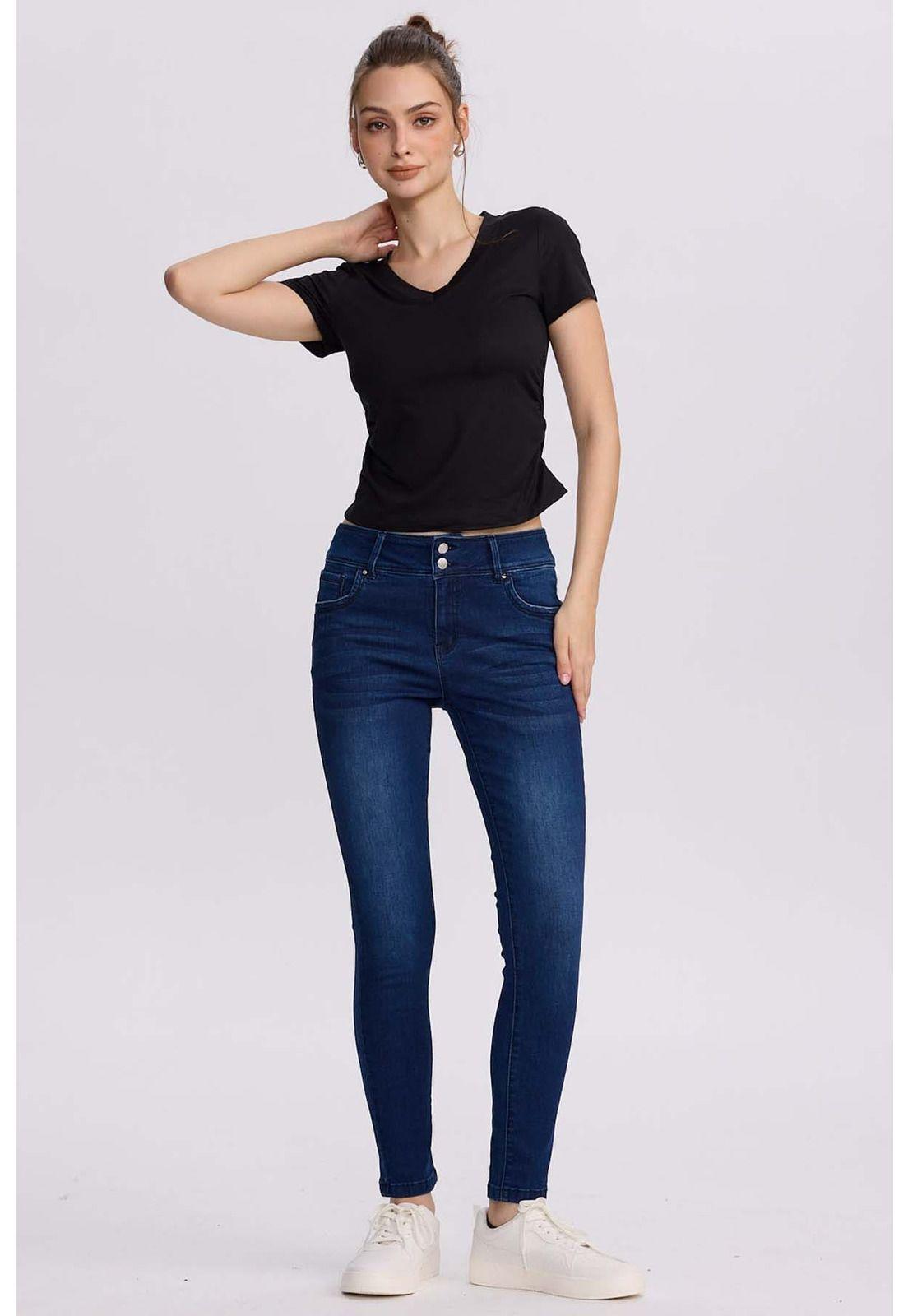 Jeans Mujer Skinny Kim Azul Oscuro-3