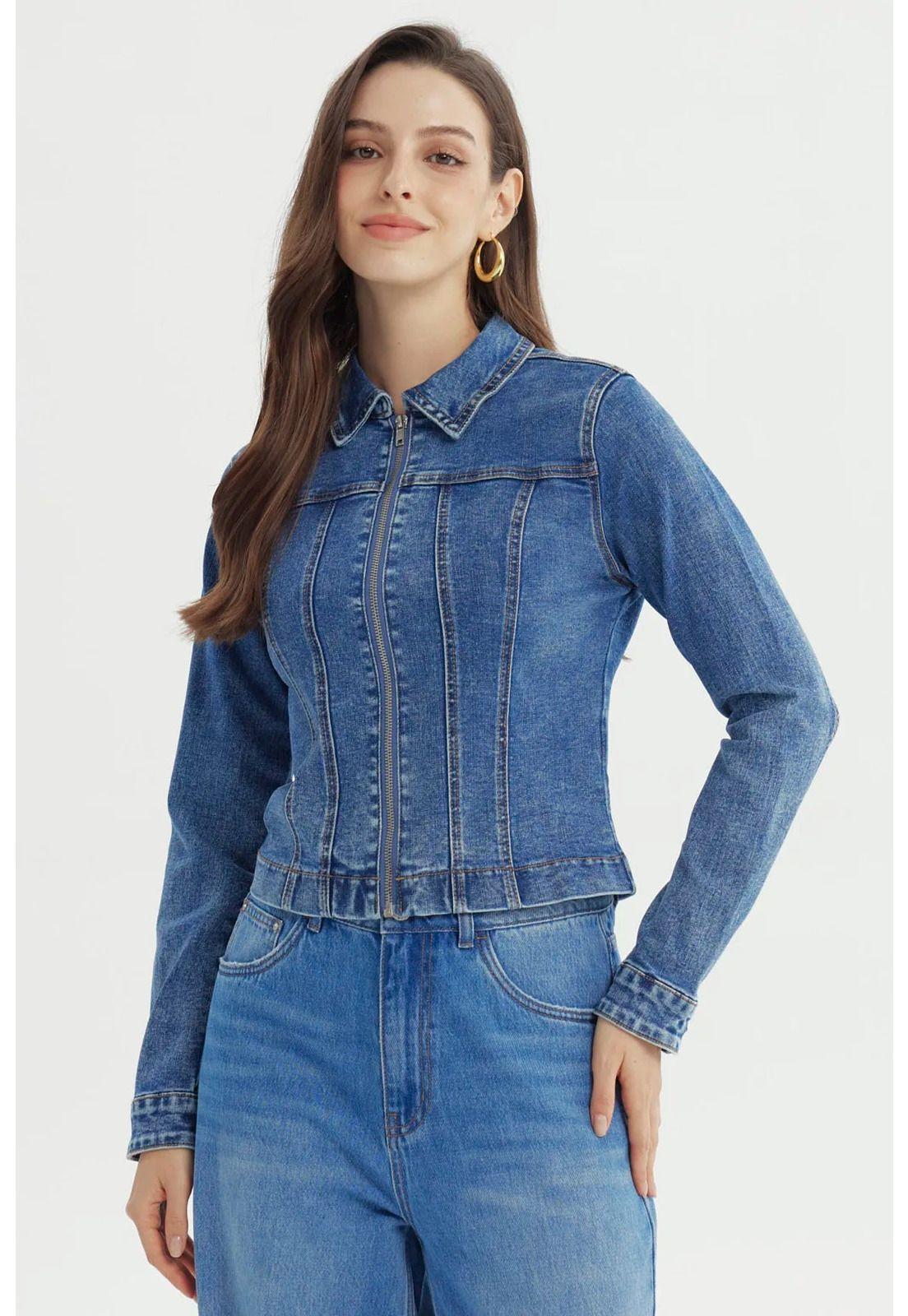 Chaqueta Mujer Clásica Azul - V-0