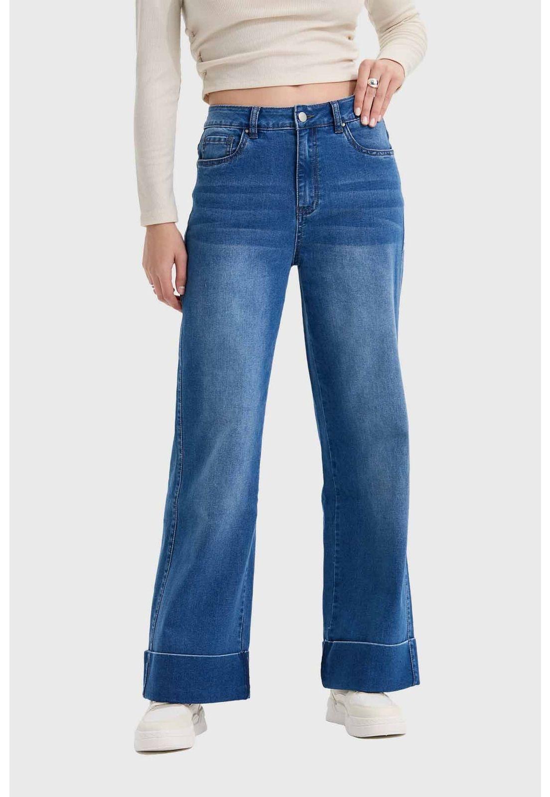 Jeans Mujer Wide Leg Basta Azul - ll-0