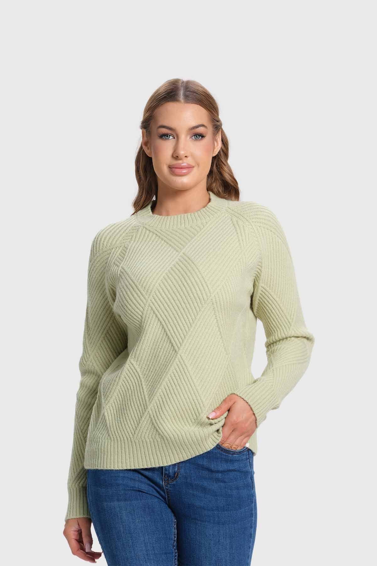 Sweater Mujer Textura Verde-0