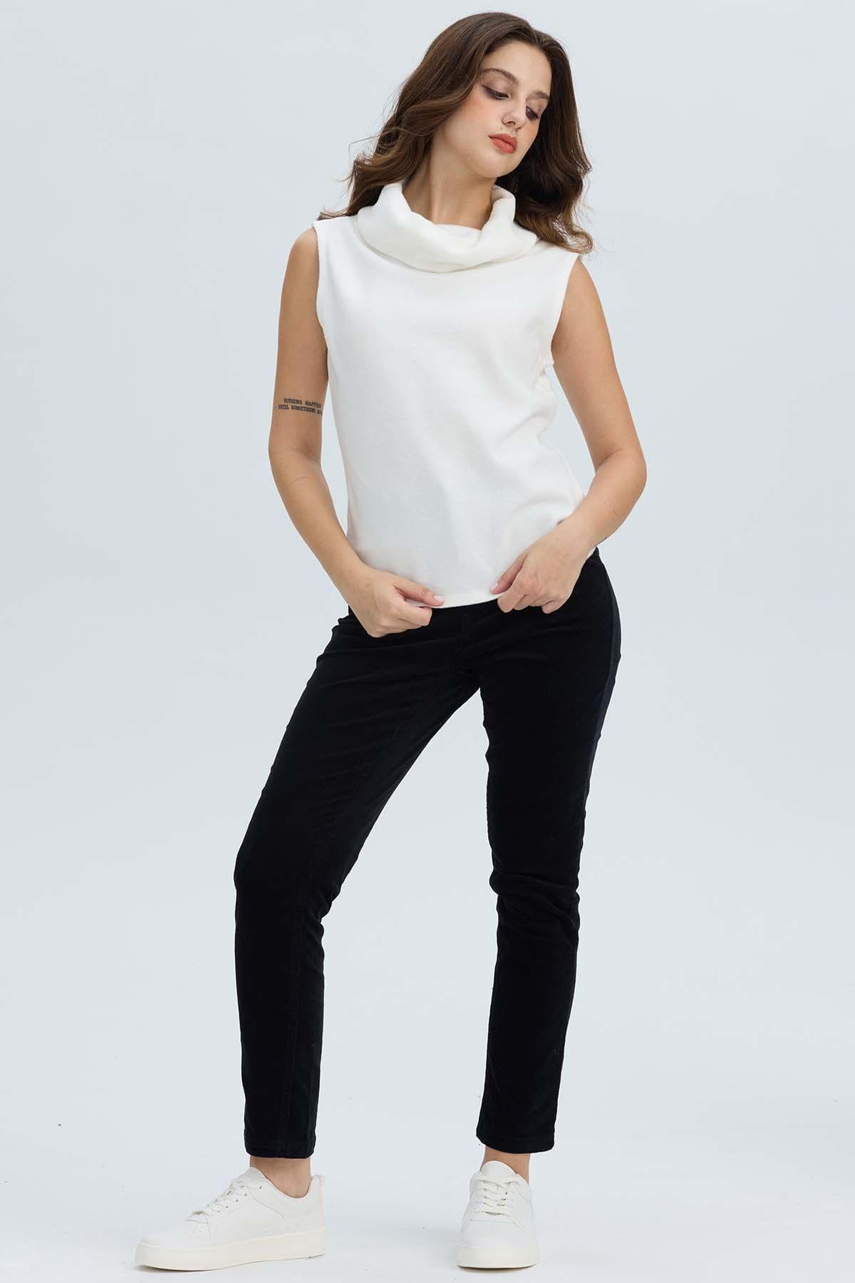 Sweater Mujer Drap Crudo-3