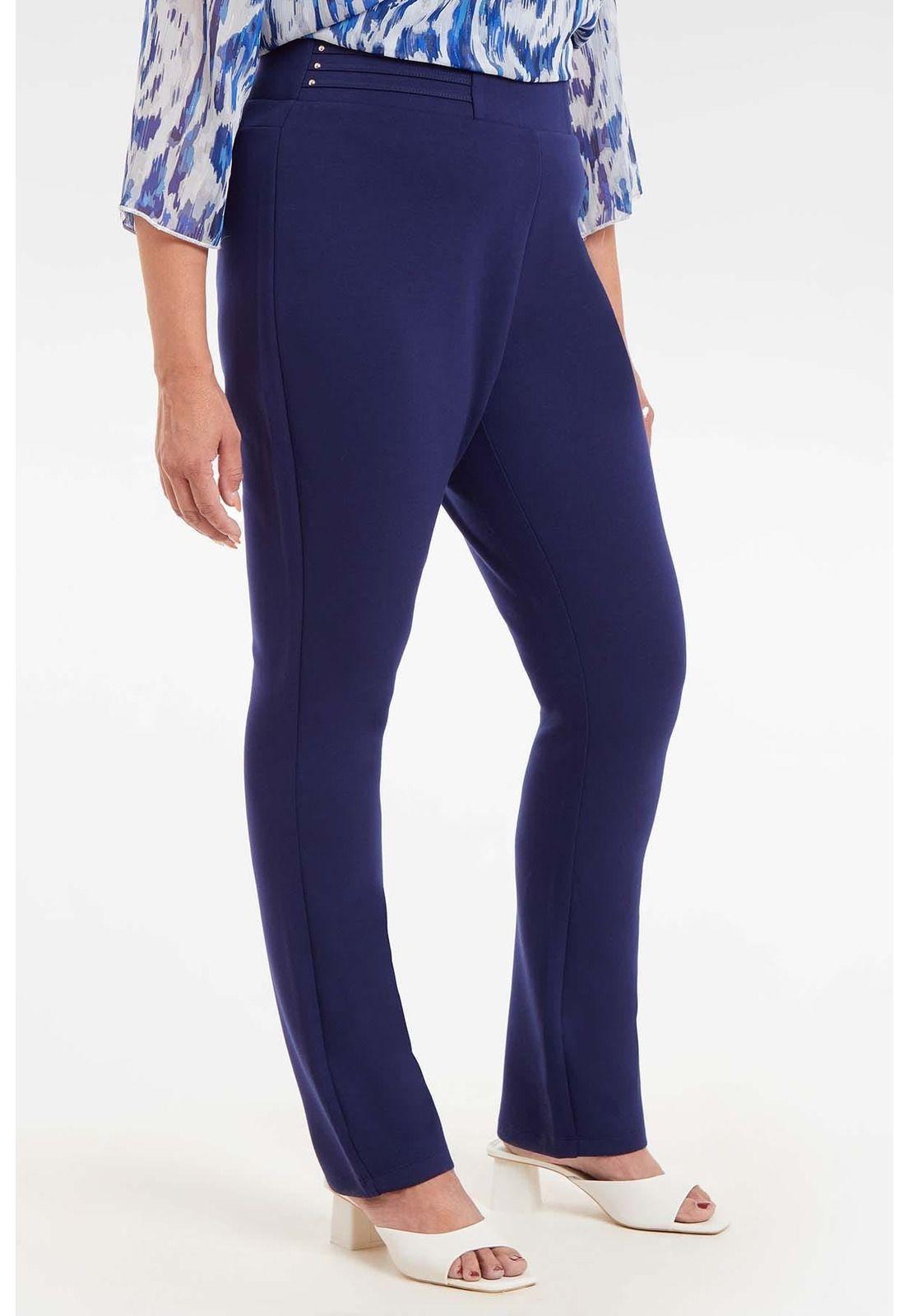 Pantalón Mujer Gabardina Azul-1