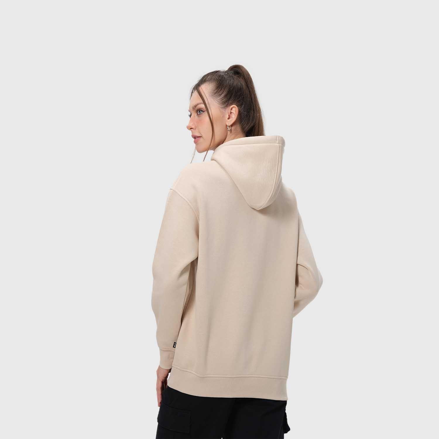 Polerón Mujer Canguro Print Beige Fashion's Park-2
