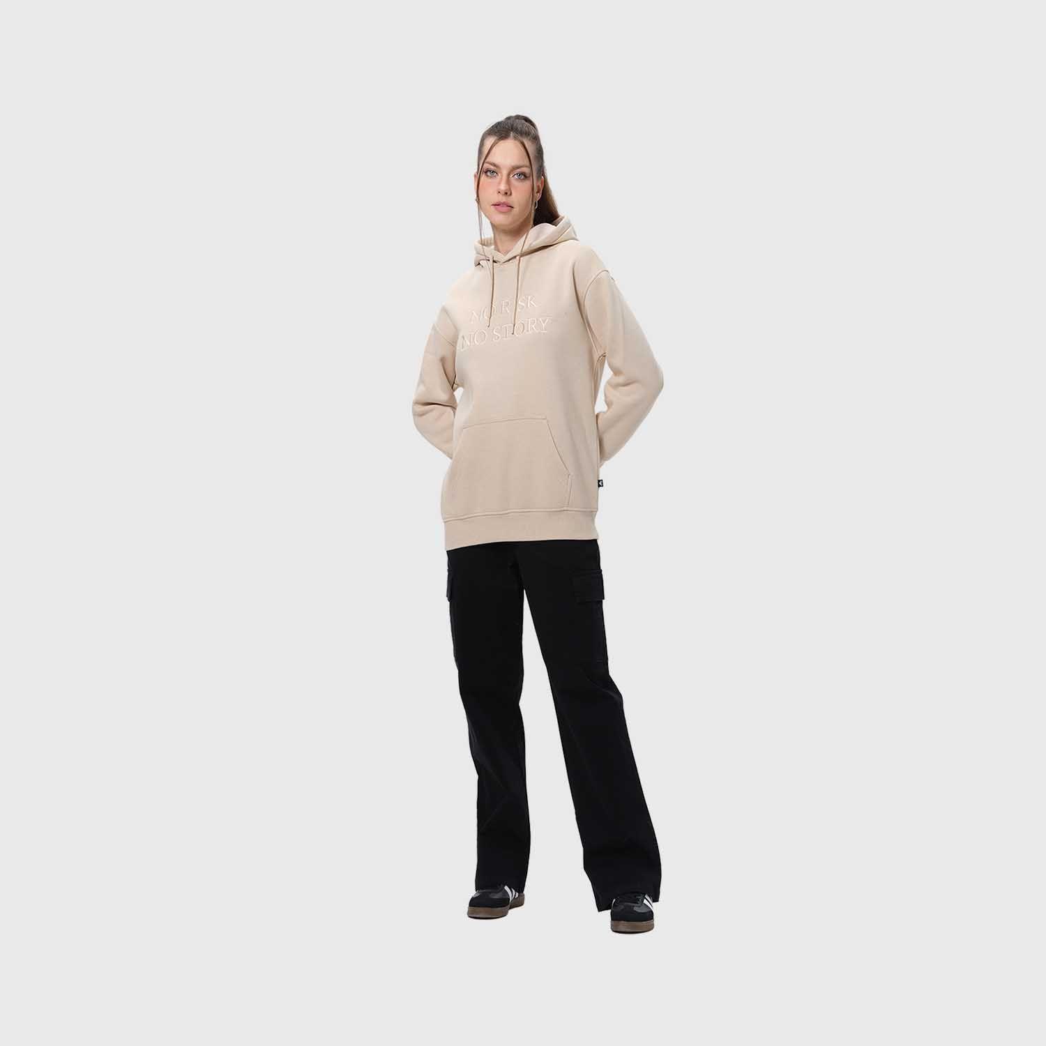 Polerón Mujer Canguro Print Beige Fashion's Park-3