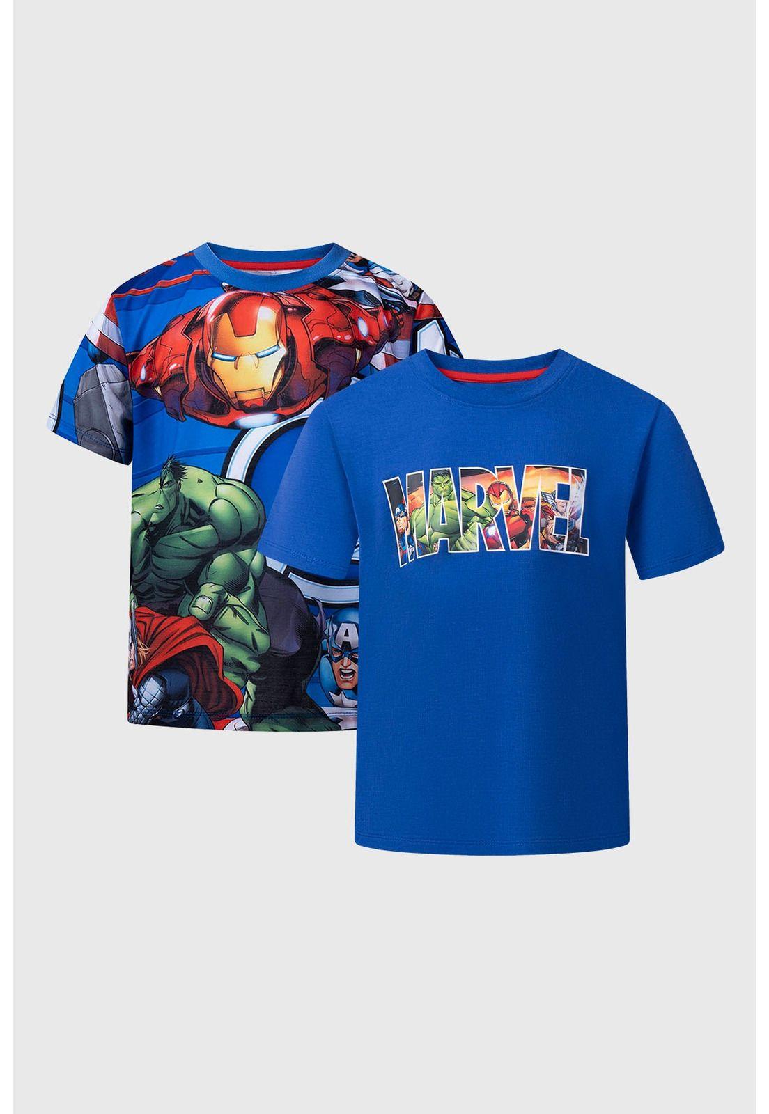 Polera Niño Bipack Avengers Azul-0