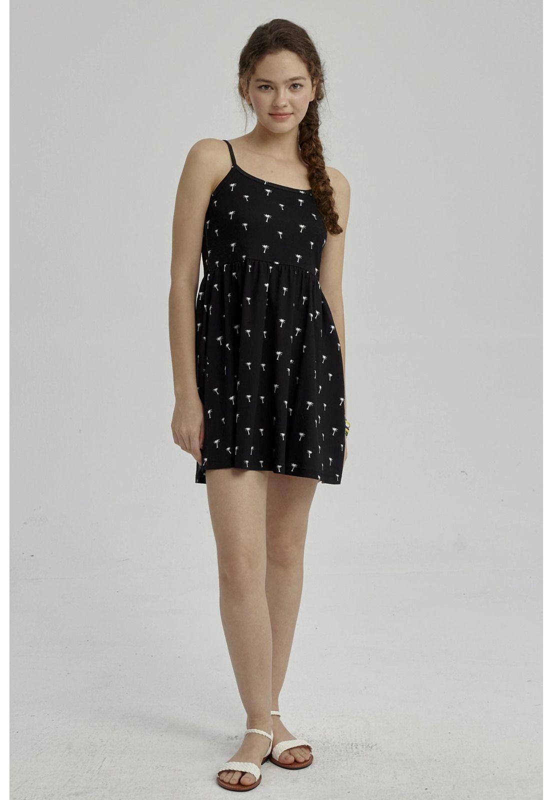 Vestido Niña Básico Teen Negro-1