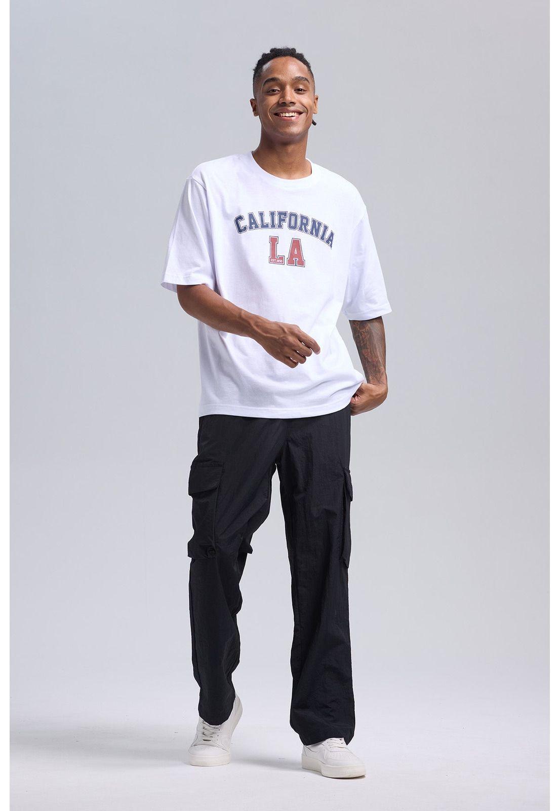 Pantalón Hombre Cargo Taslan Negro-3