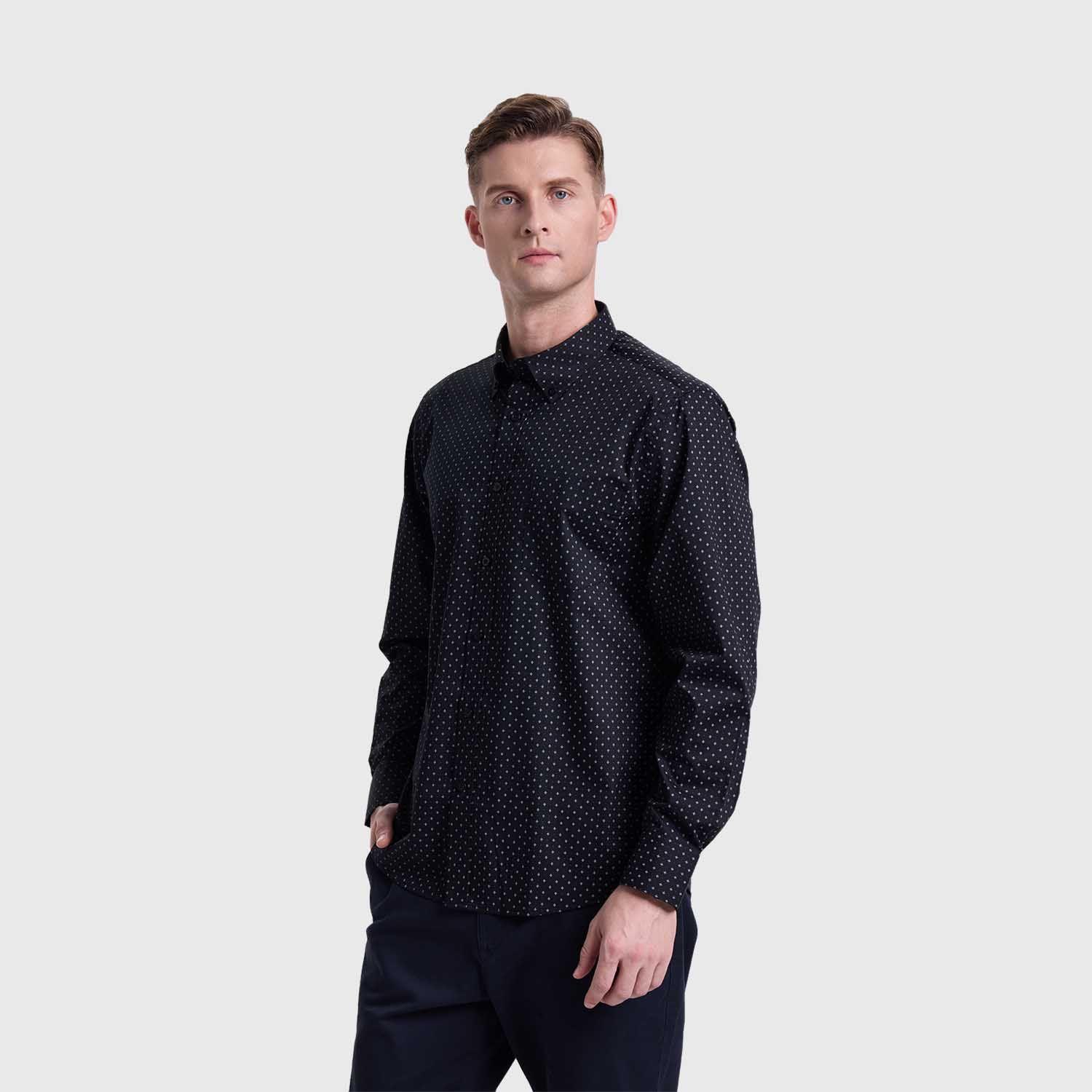 Camisa Hombre Fantasía Negro Fashions Park-1