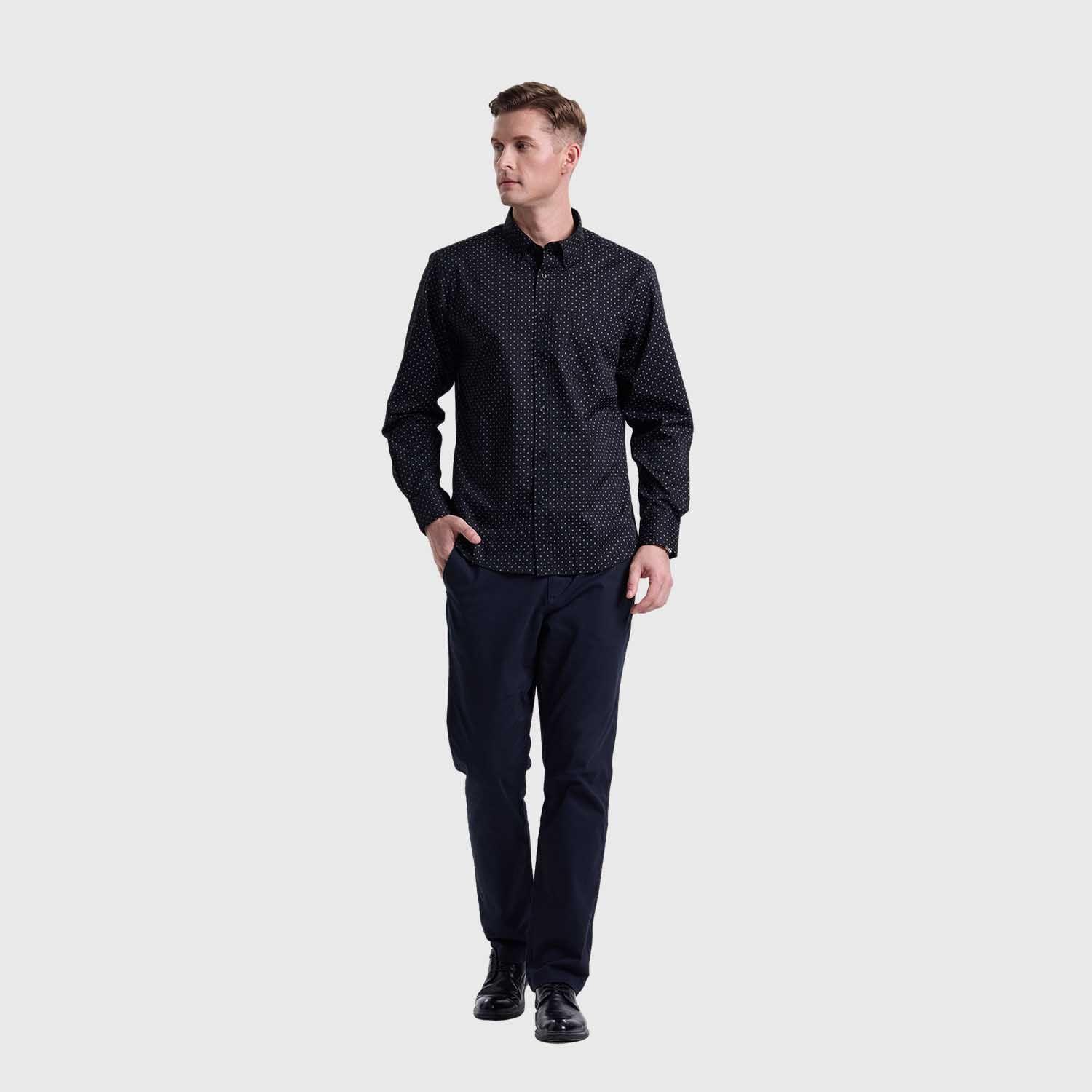 Camisa Hombre Fantasía Negro Fashions Park-3