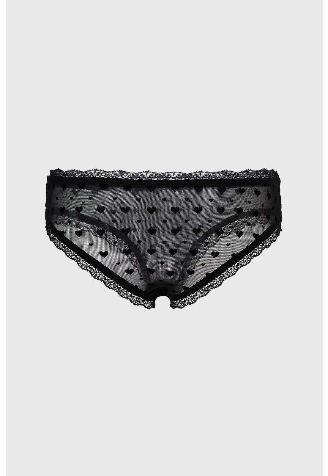 Calzón Mujer Pantaleta Encaje Negro-1