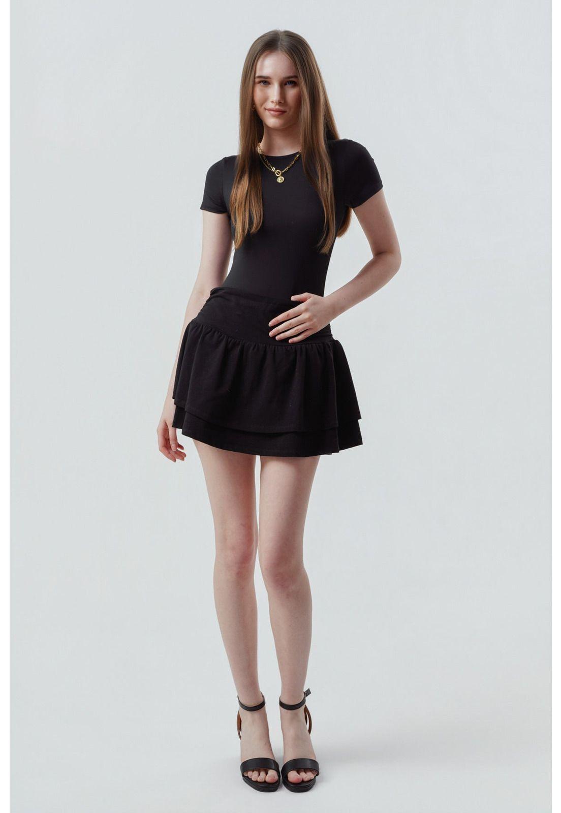 Falda Juvenil Mujer Negro - ll-3