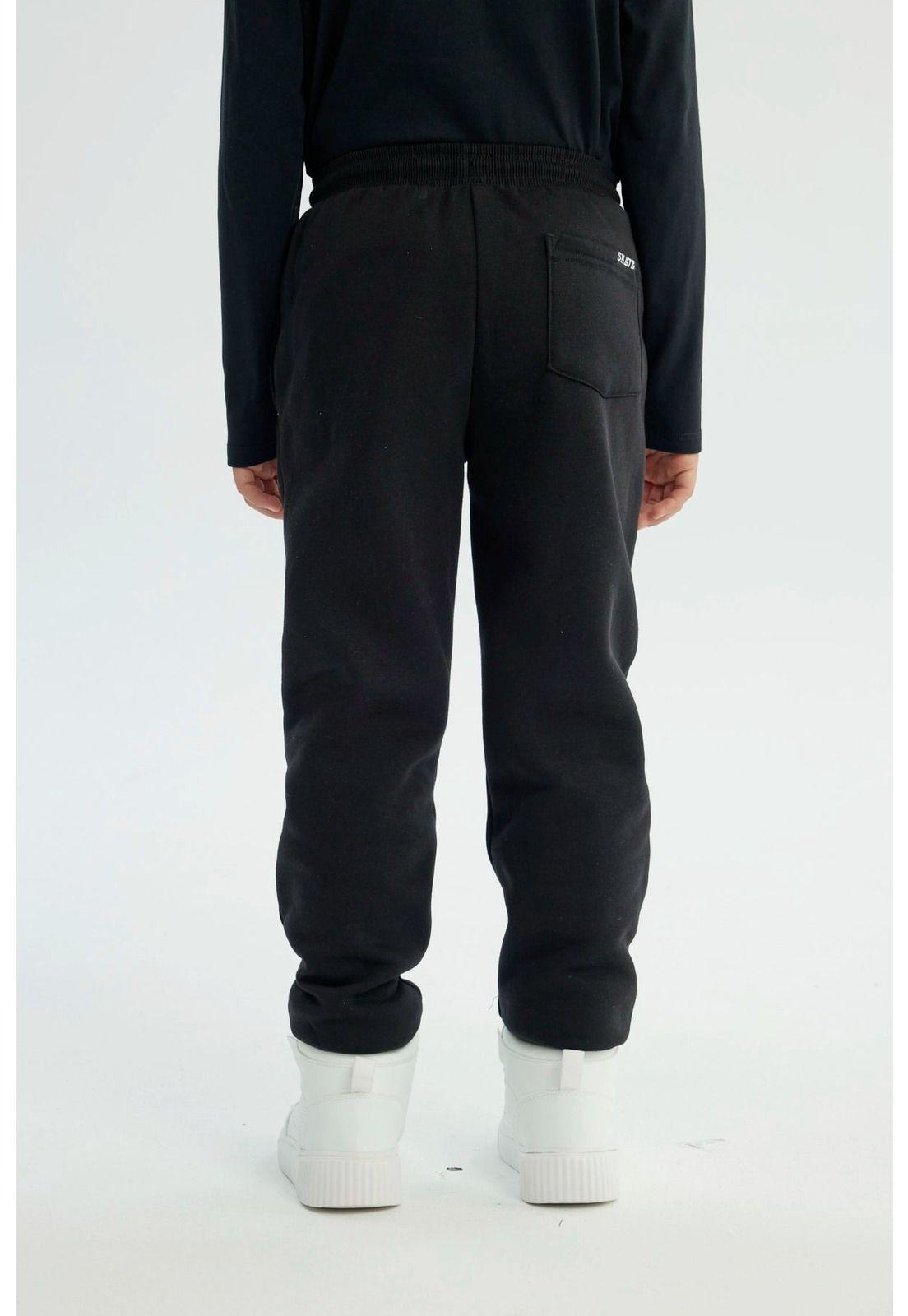 Pantalón Buzo Niño Pitillo Negro - X-2