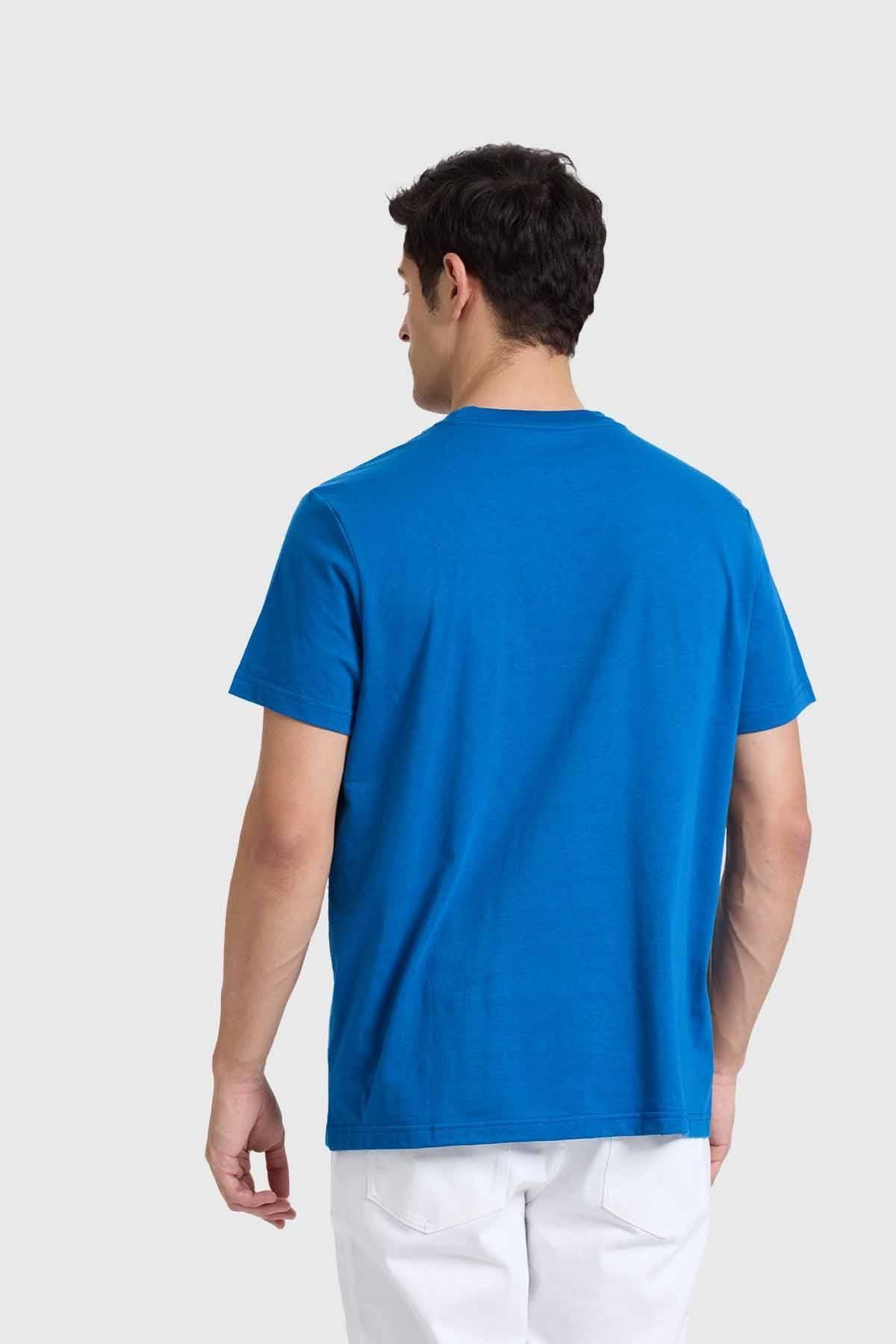 Polera Hombre Con Bolsillo Azul-2
