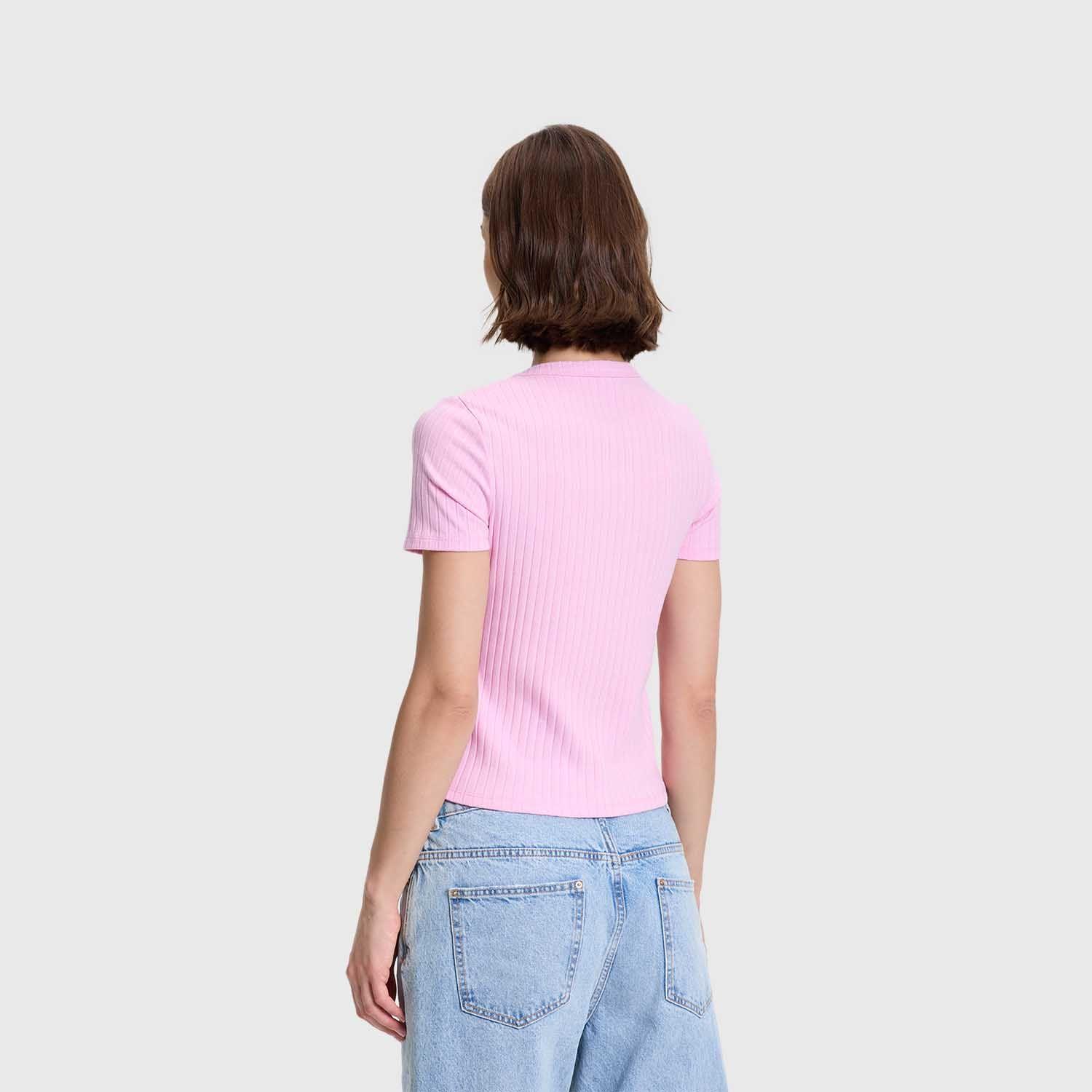 Polera Mujer Rip Crop Lisa Rosado Fashion's Park-2