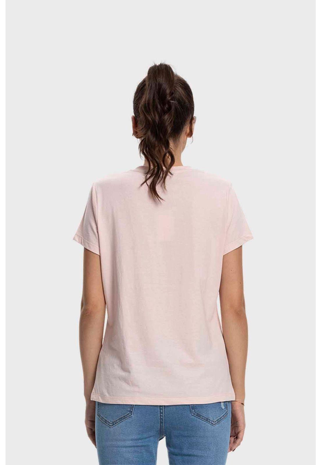 Polera Mujer Básica Print Palo Rosa - ll-2